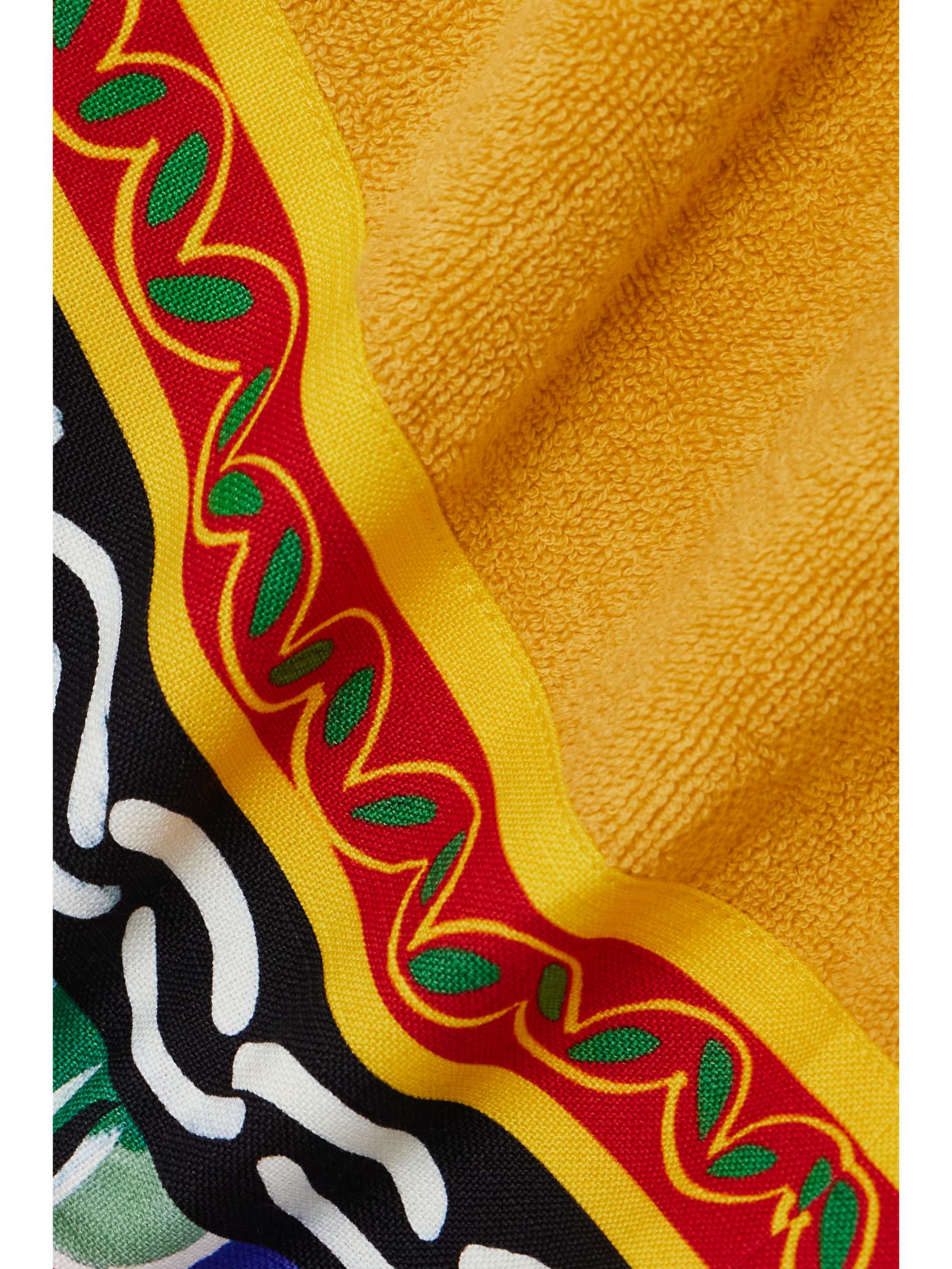 Printed cotton-terry robe view