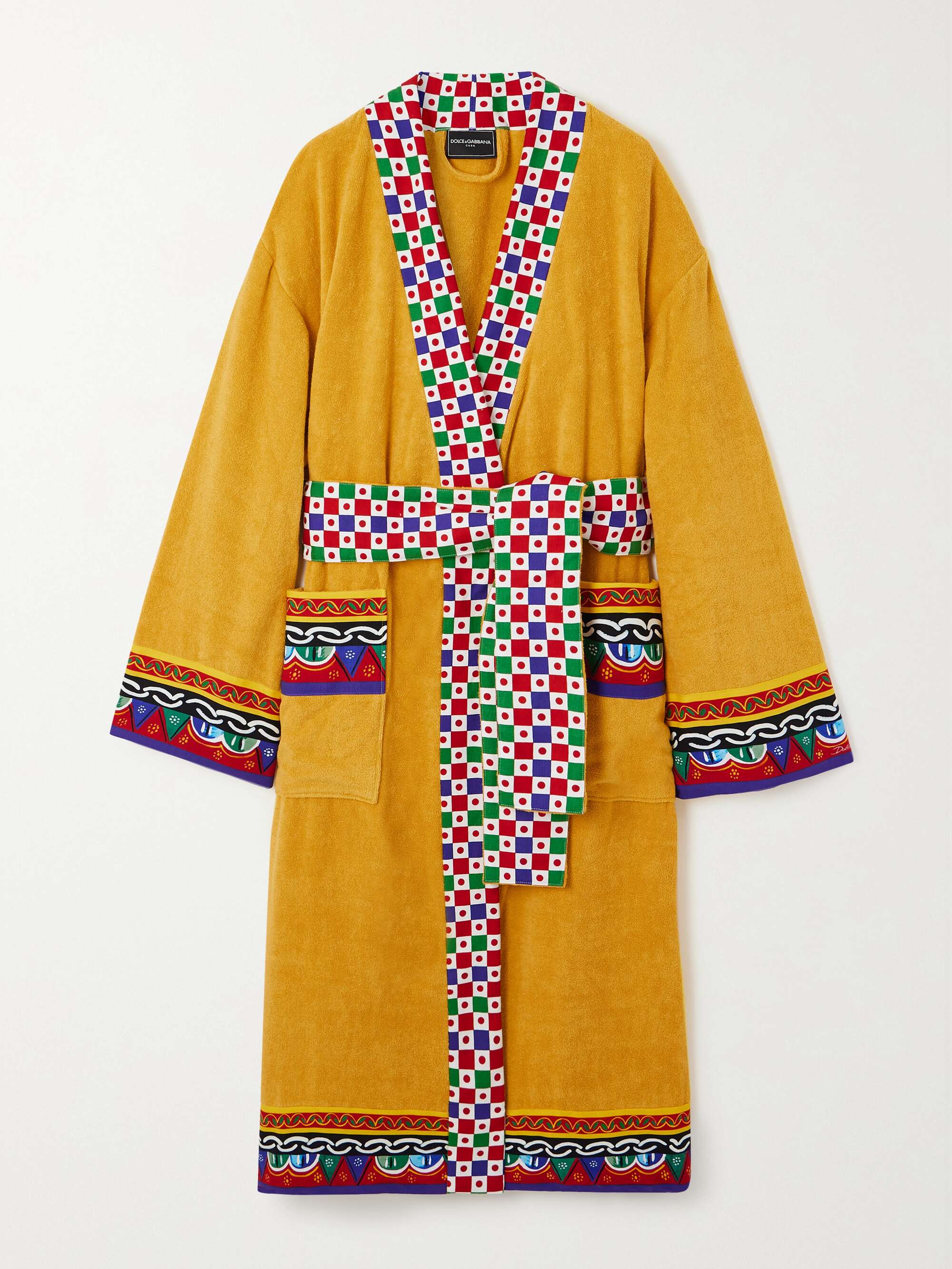 Printed cotton-terry robe view