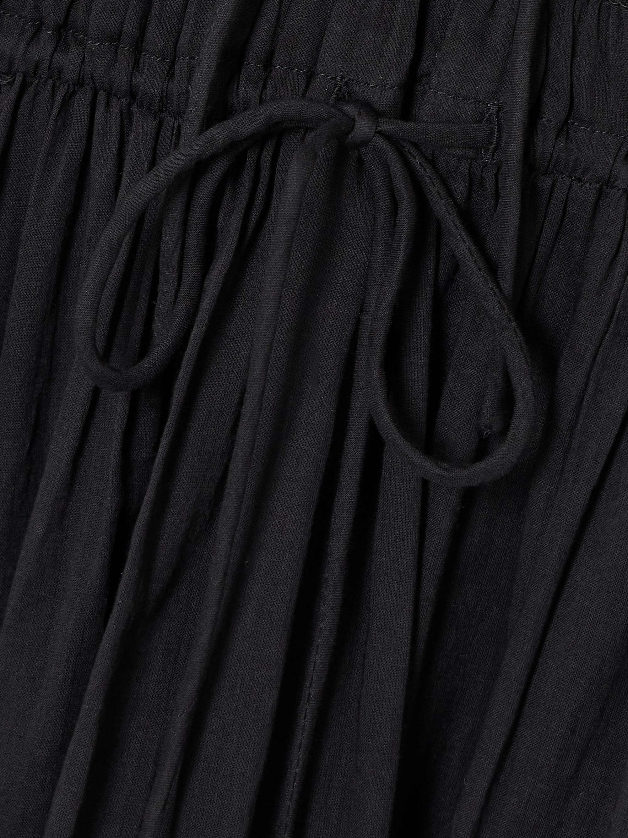 Ischia shirred organic cotton-voile midi dress view