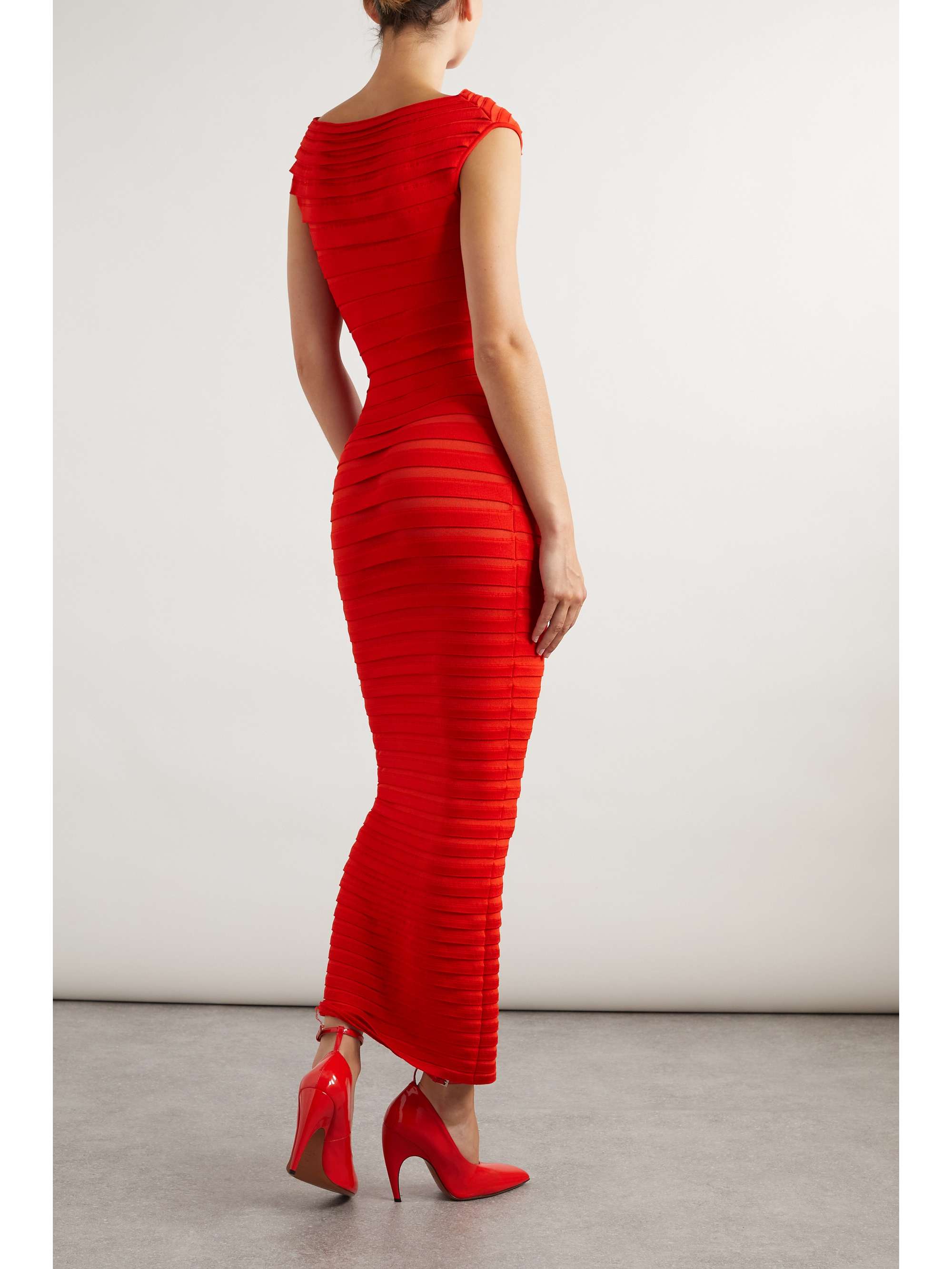 Layered knitted maxi dress view