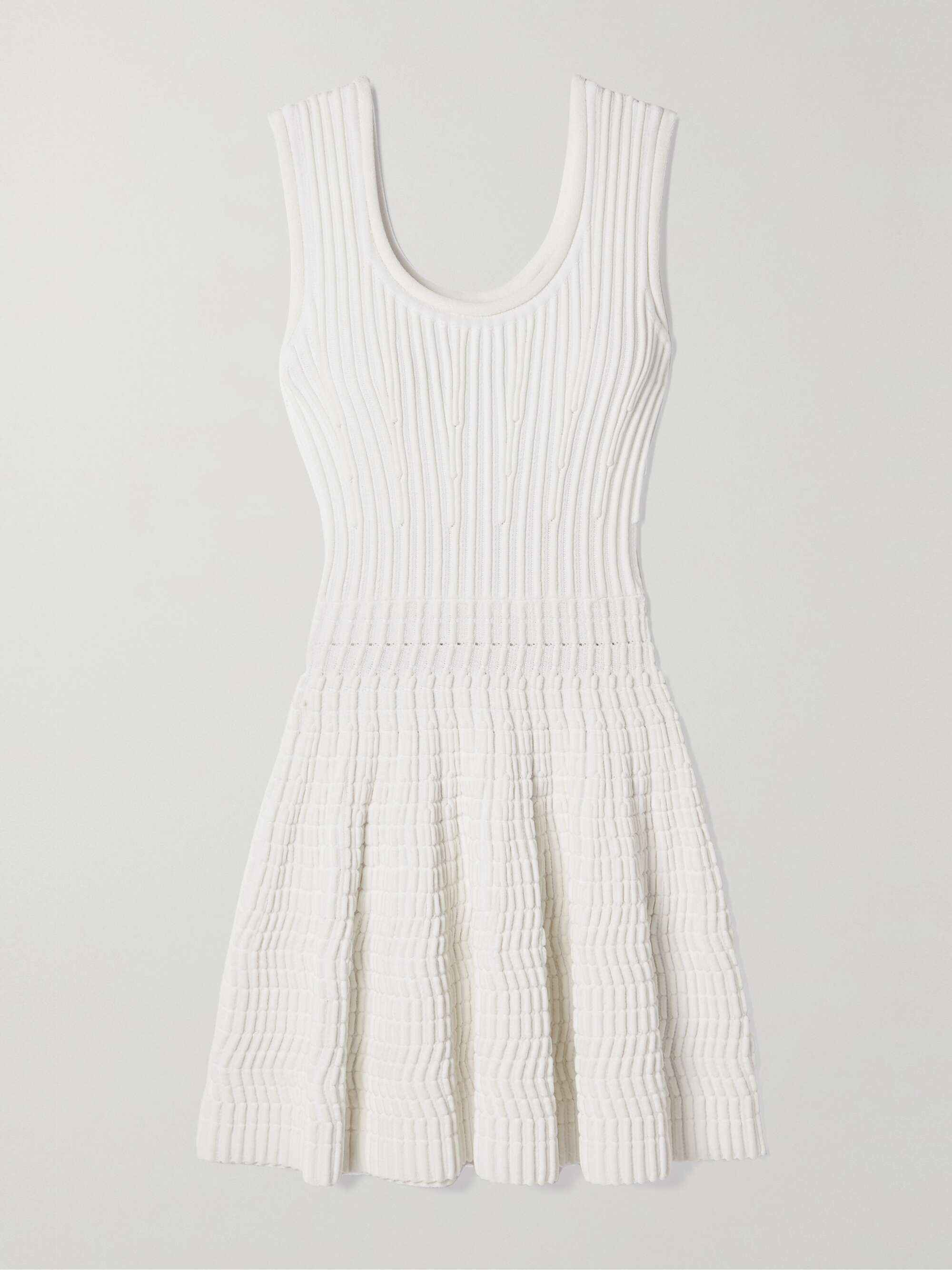 Ribbed stretch-knit mini dress view