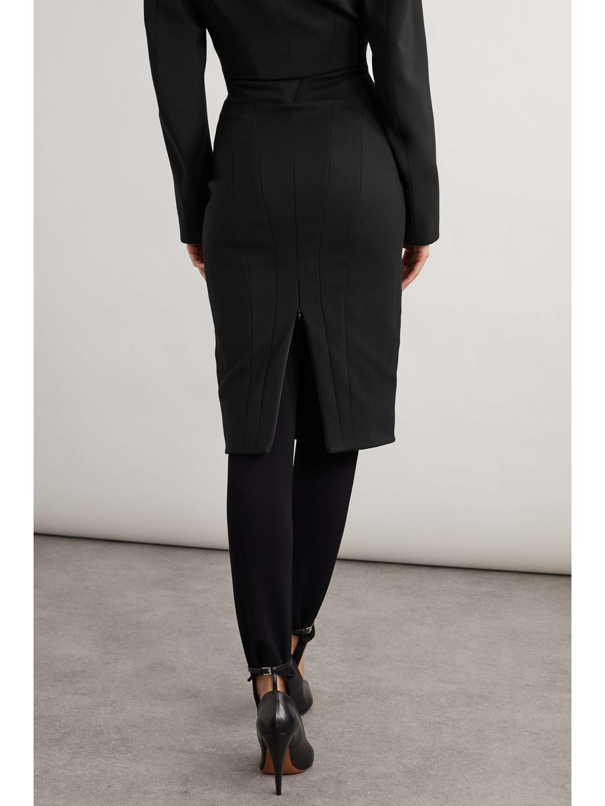 Wool-blend pencil skirt view