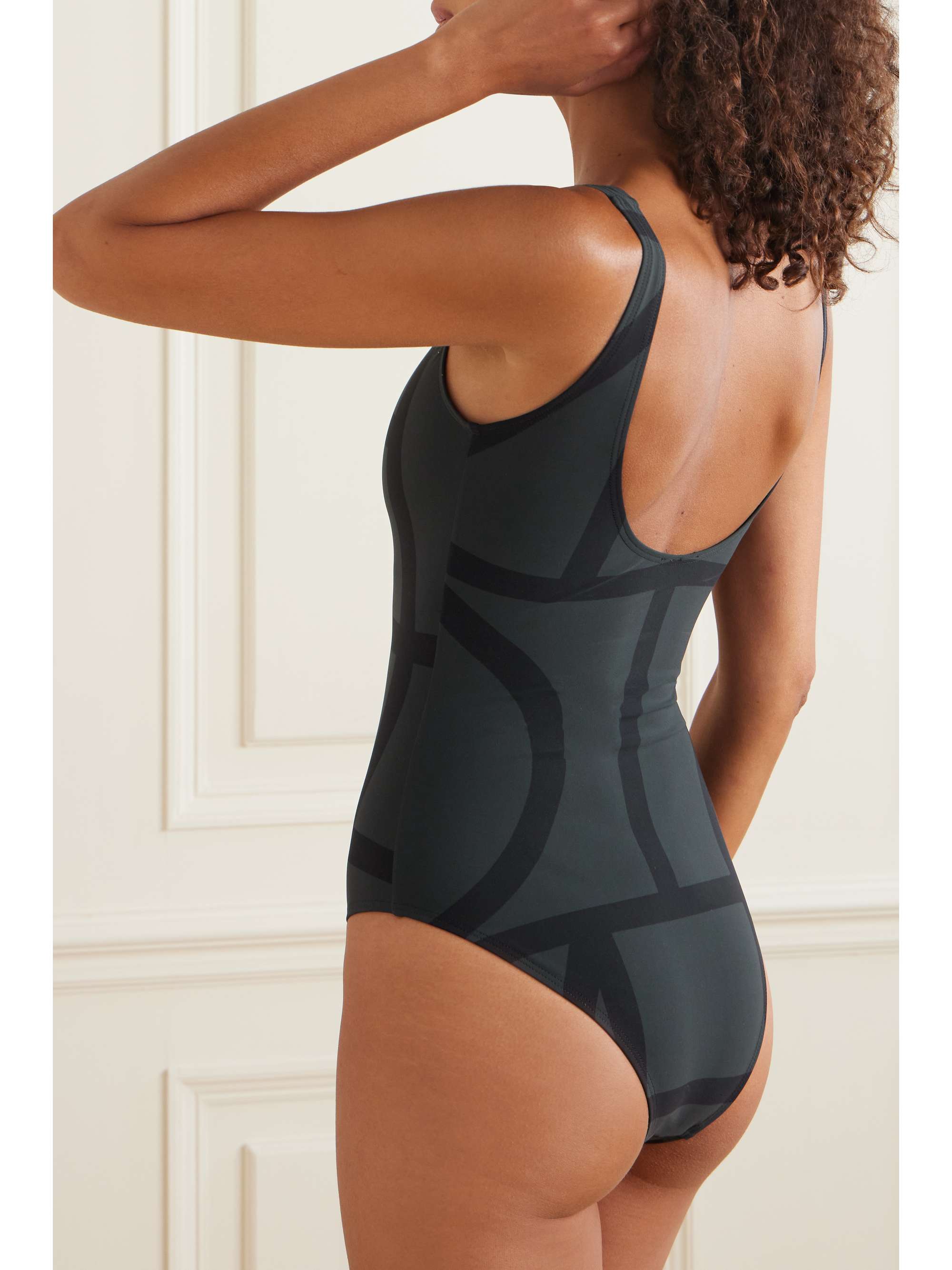 Monogram printed recycled swimsuit view