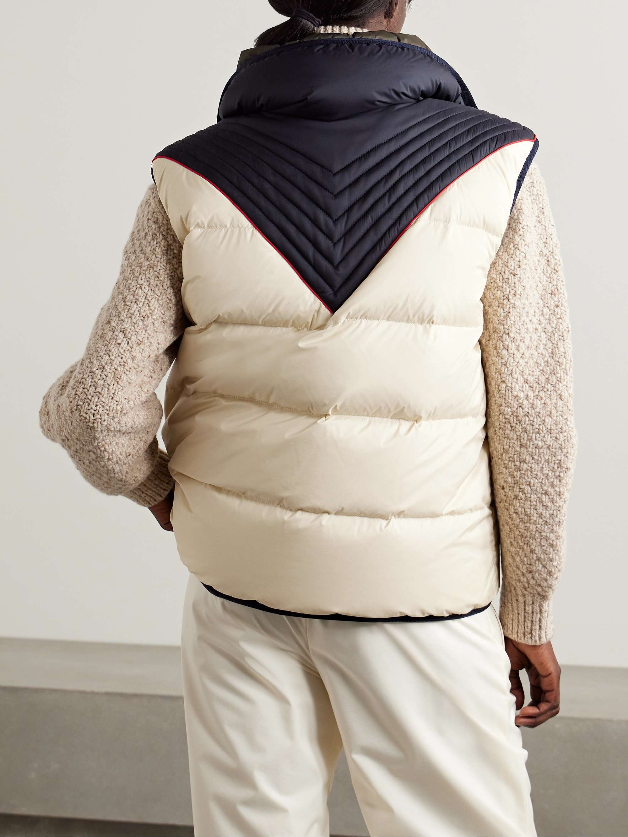 Andry reversible two-tone quilted shell down vest view