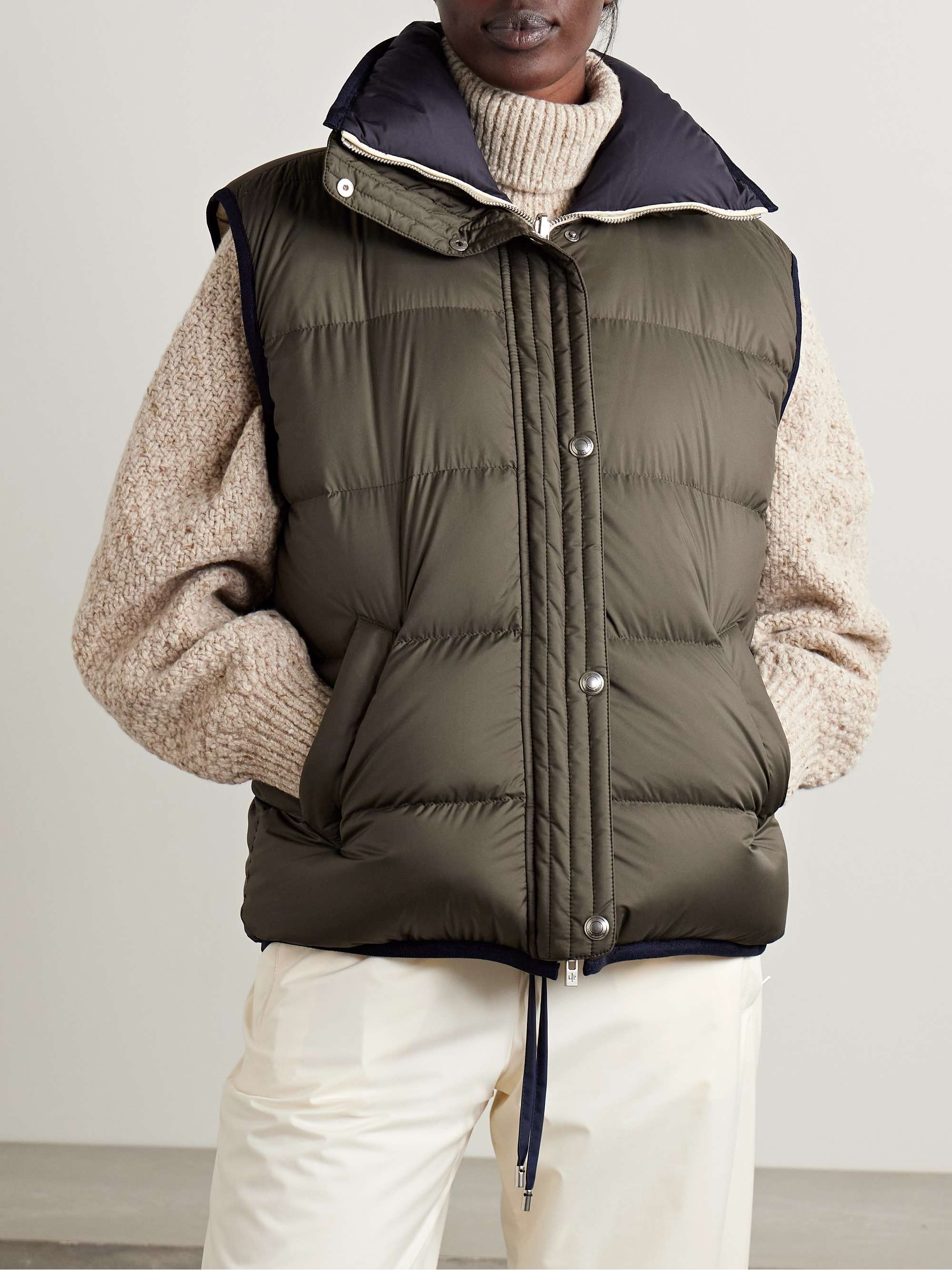 Andry reversible two-tone quilted shell down vest view