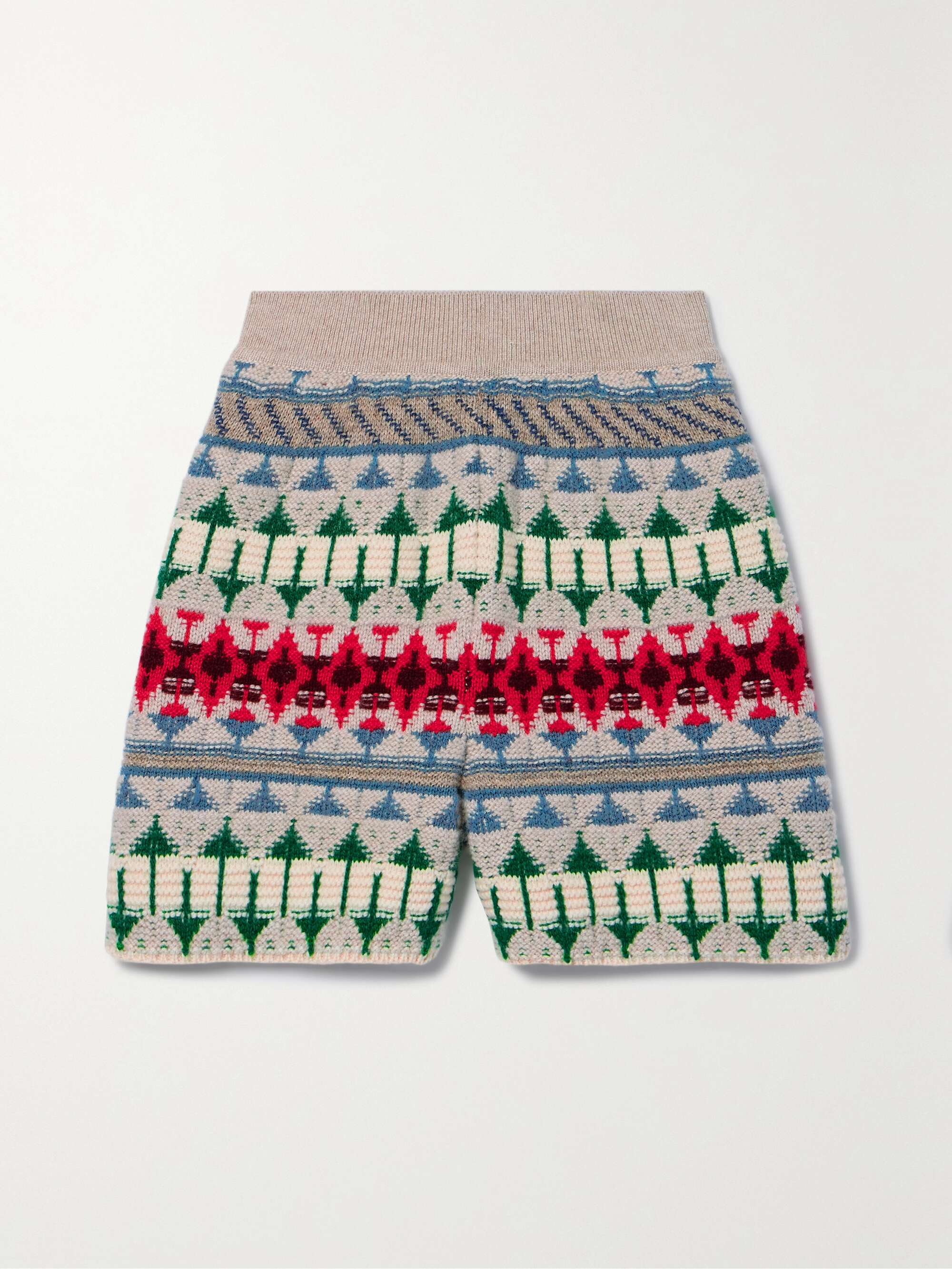 Holiday Noel jacquard-knit cashmere shorts view