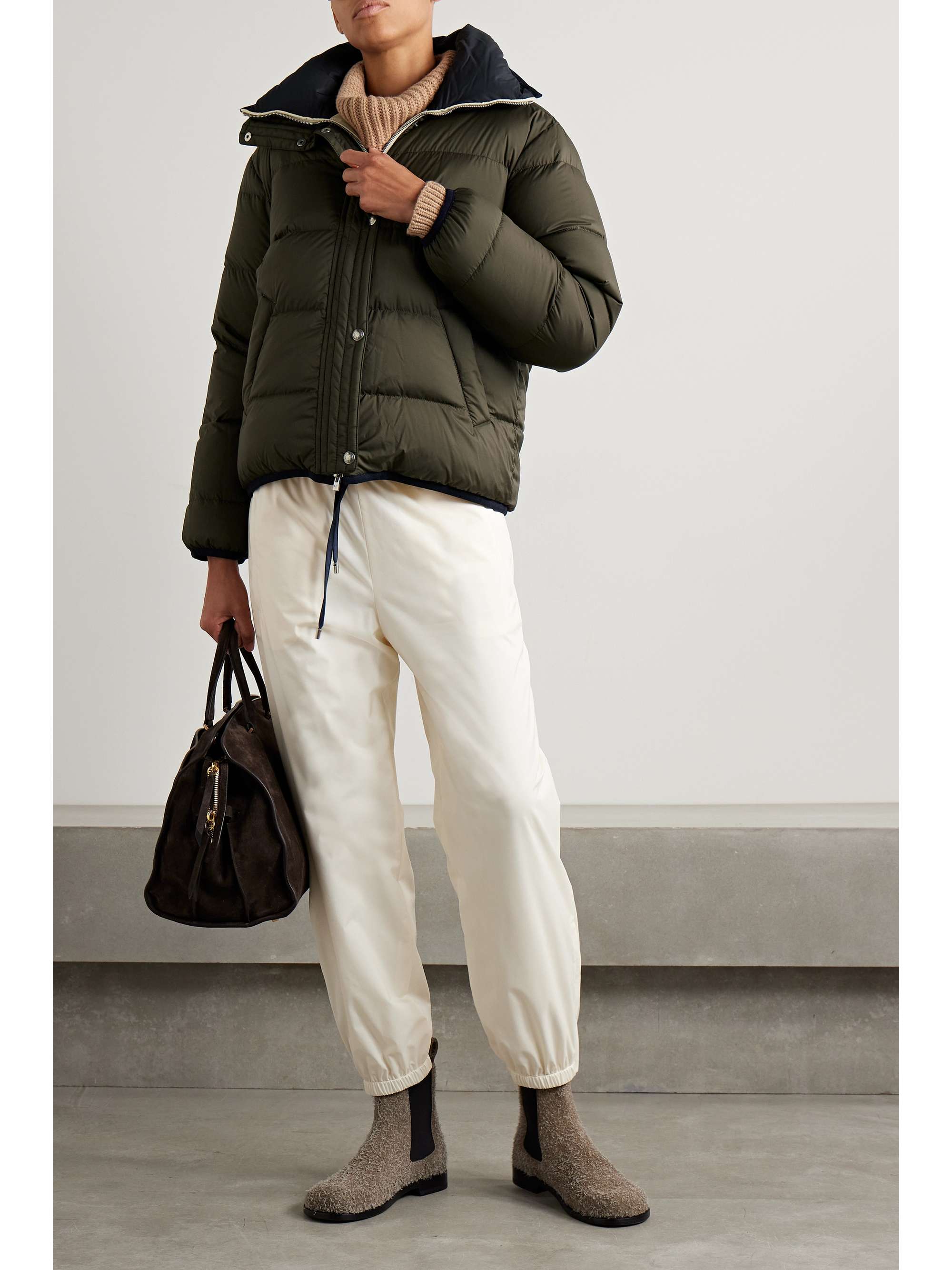 Mitty reversible two-tone quilted shell down jacket view