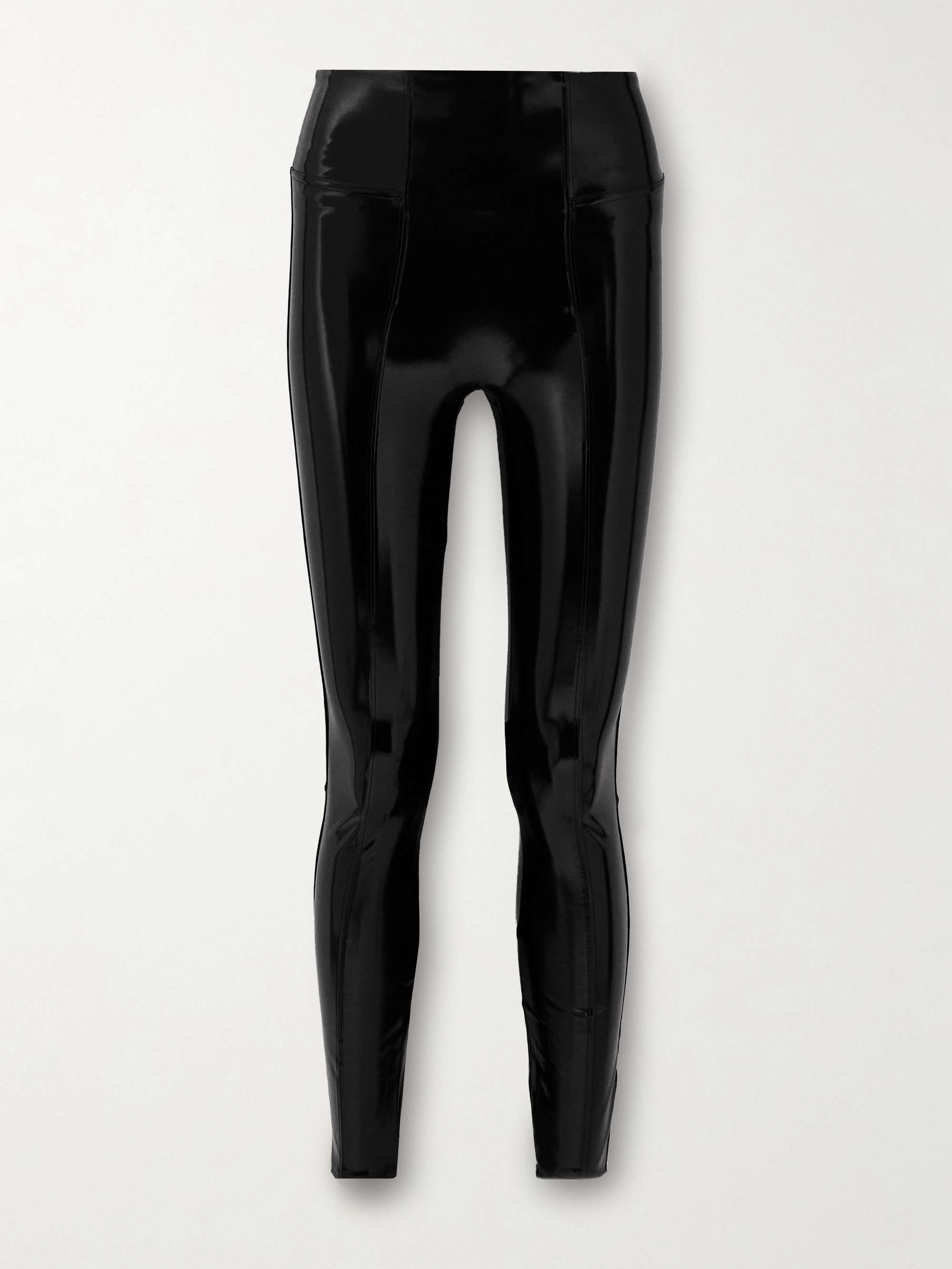 Faux patent-leather leggings view
