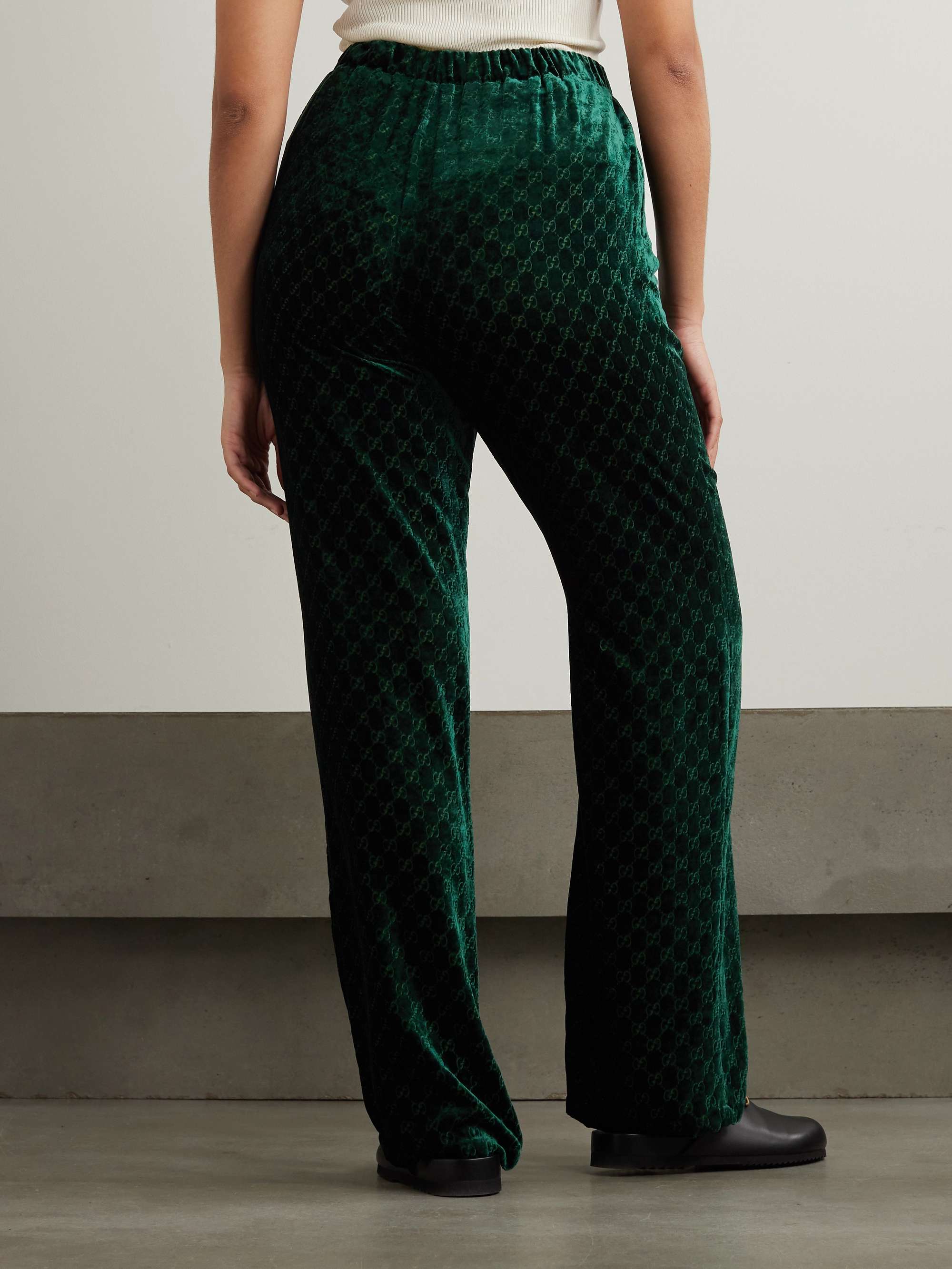 Devoré-velvet track pants view