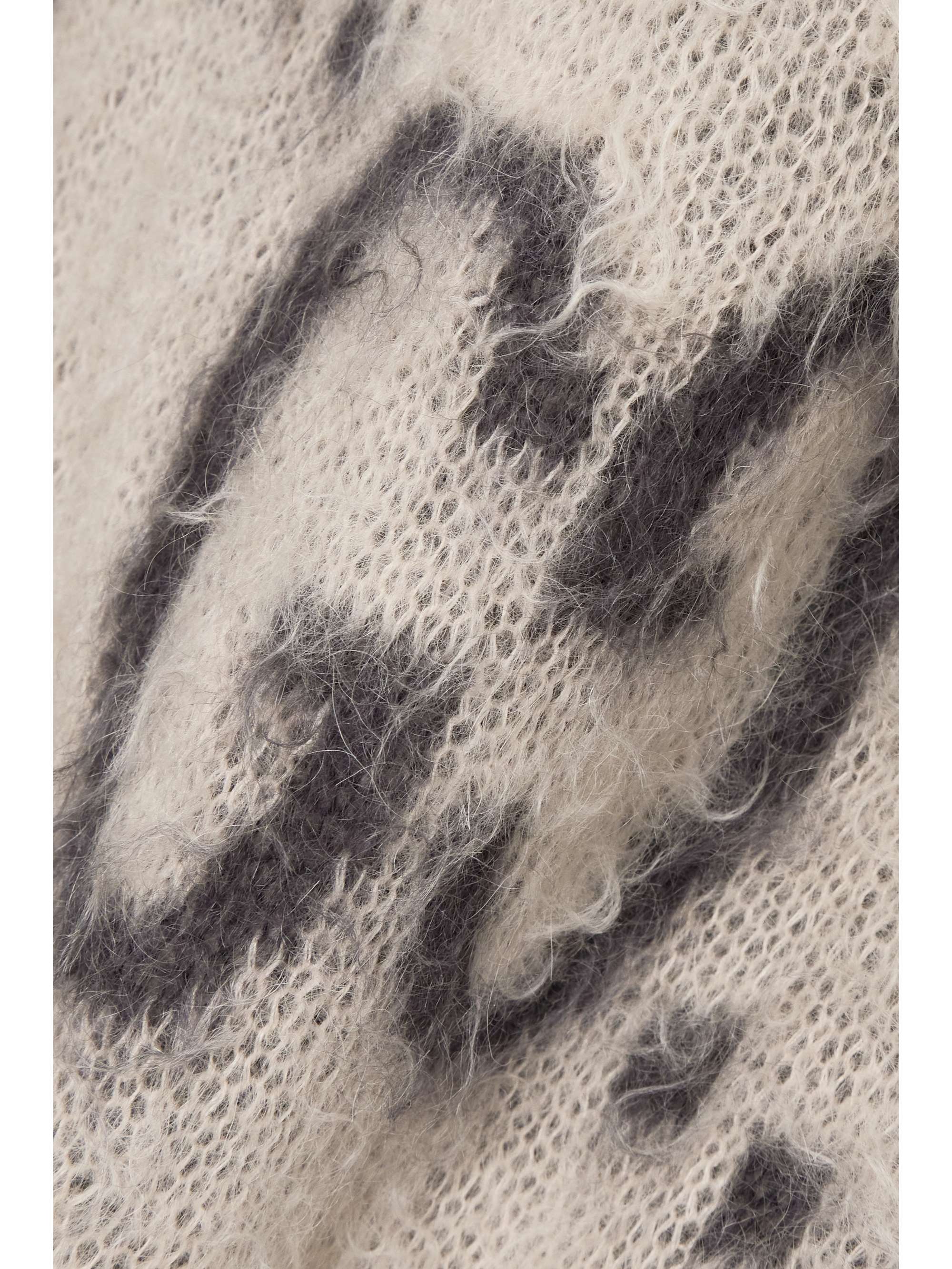 Oversized reversible intarsia mohair-blend cardigan view