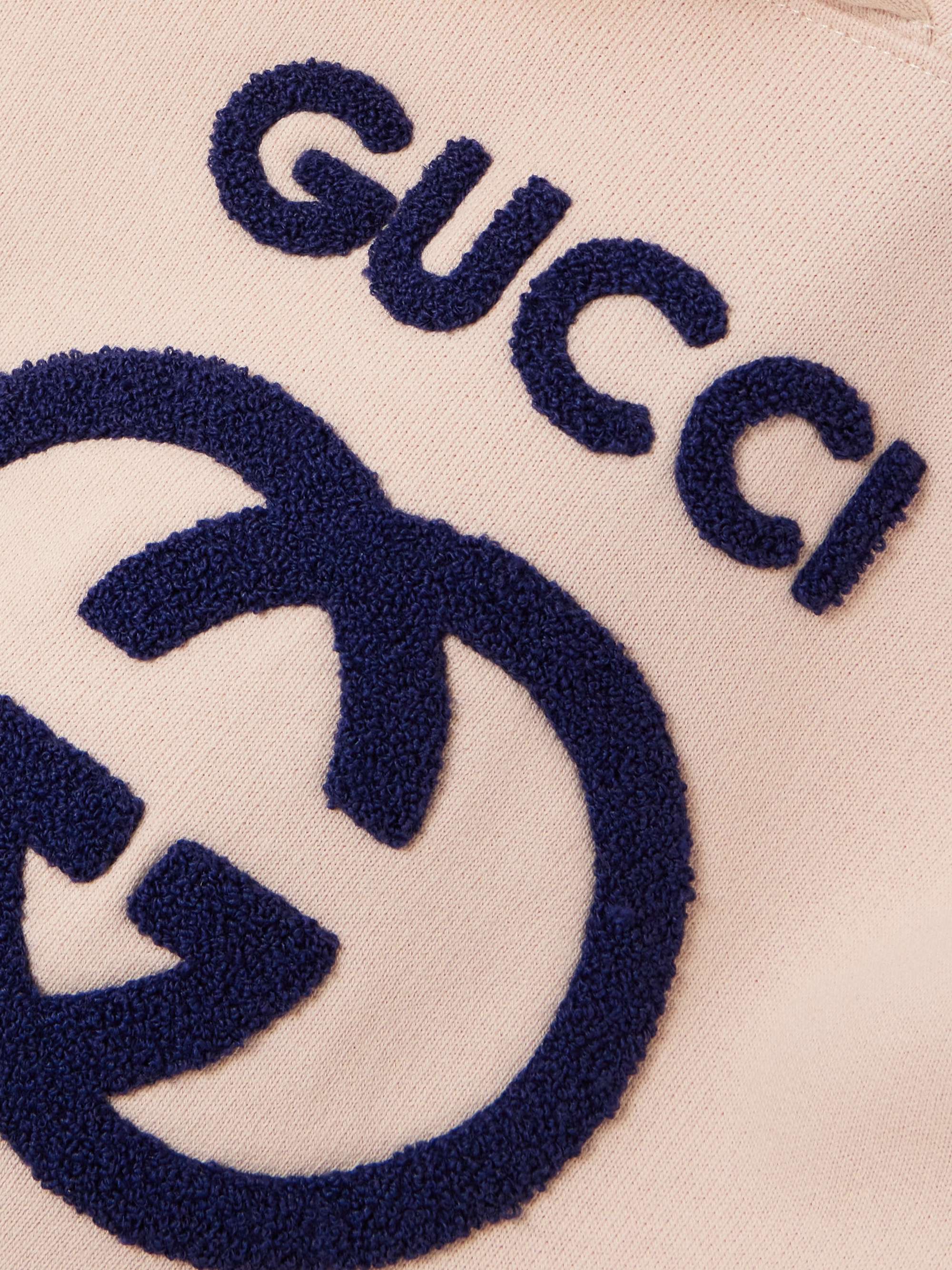 Appliquéd cotton-jersey hoodie view