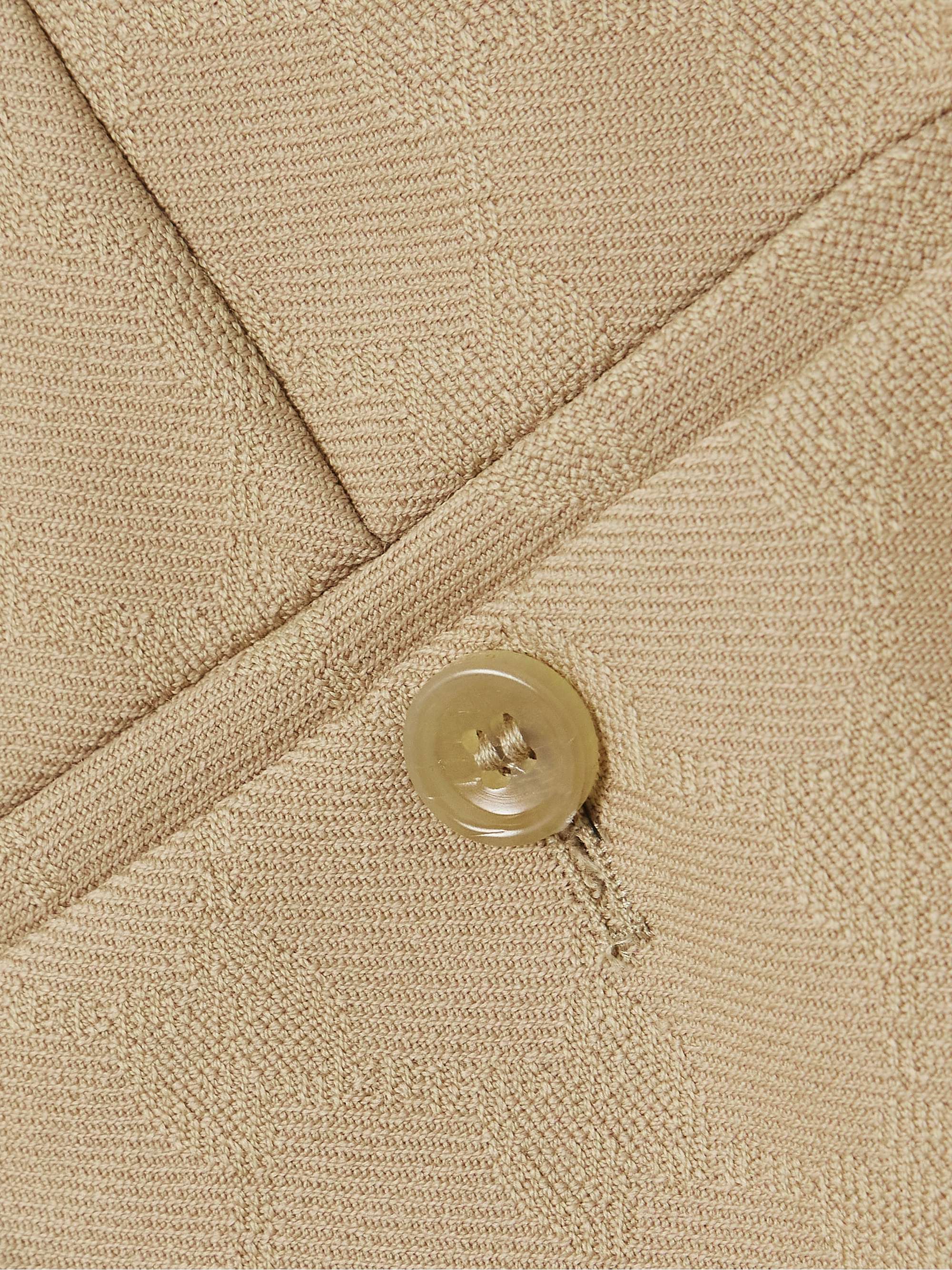 Pleated wool-jacquard pants view