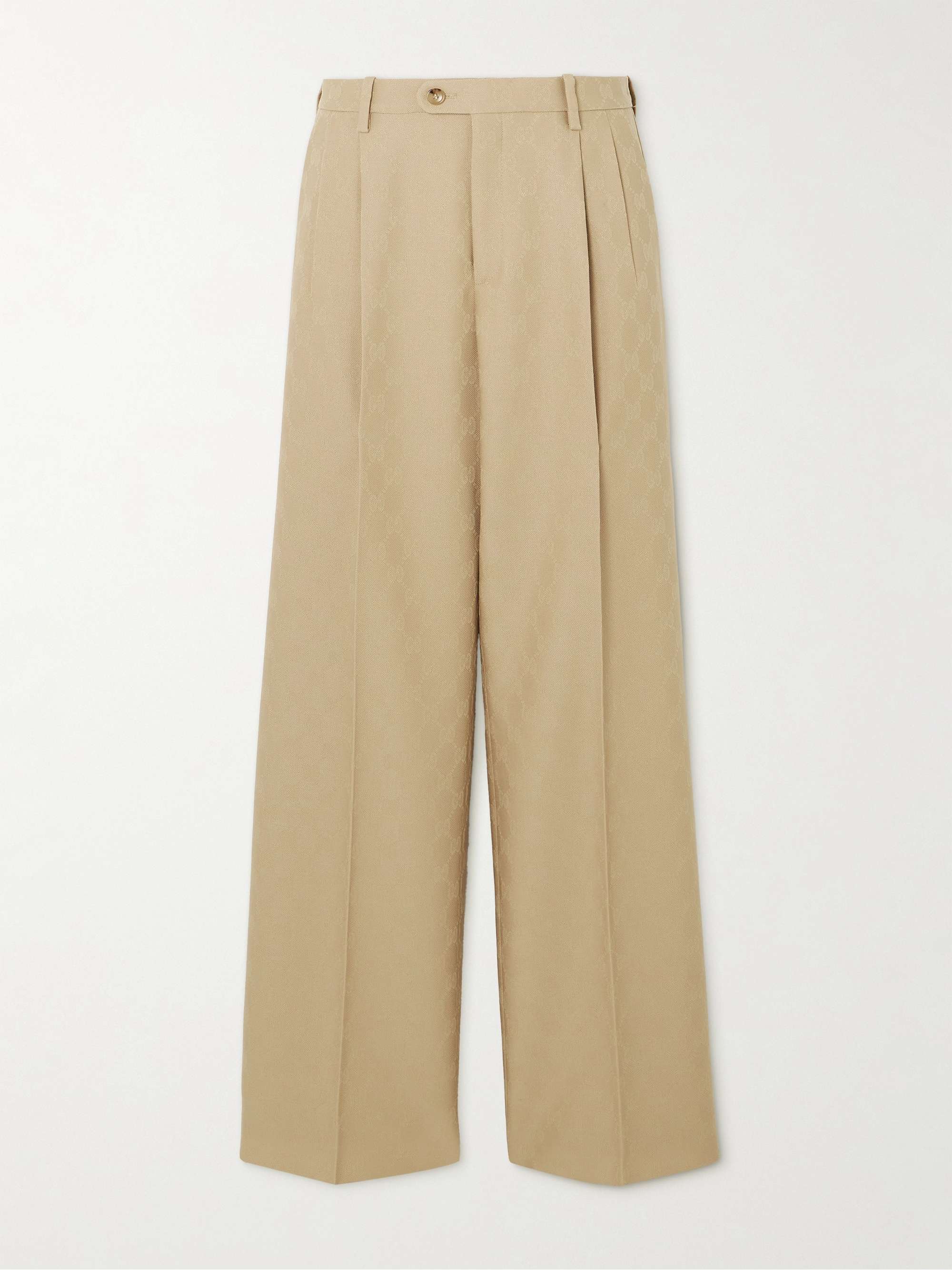 Pleated wool-jacquard pants view