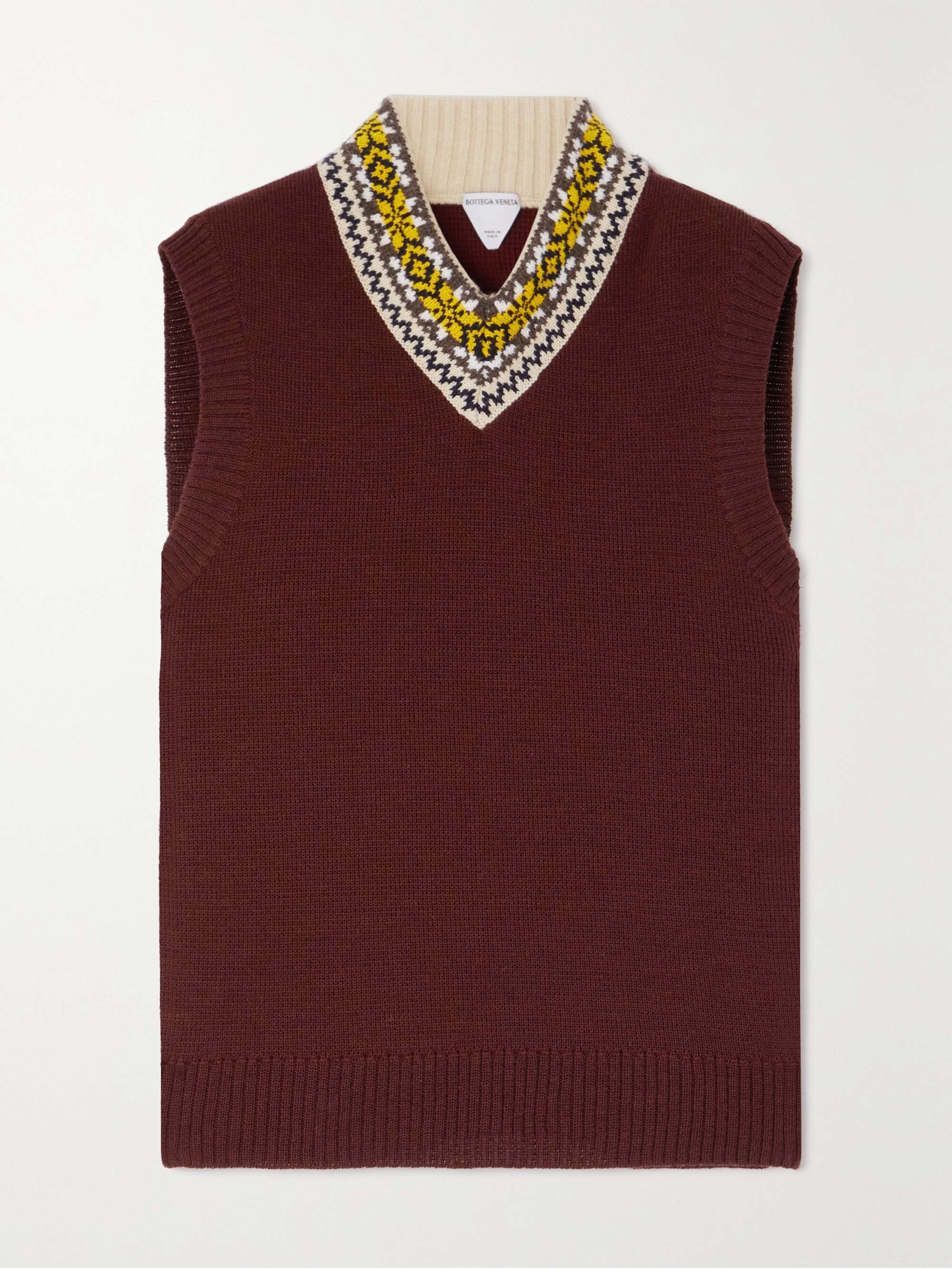 Fair Isle wool-blend vest view