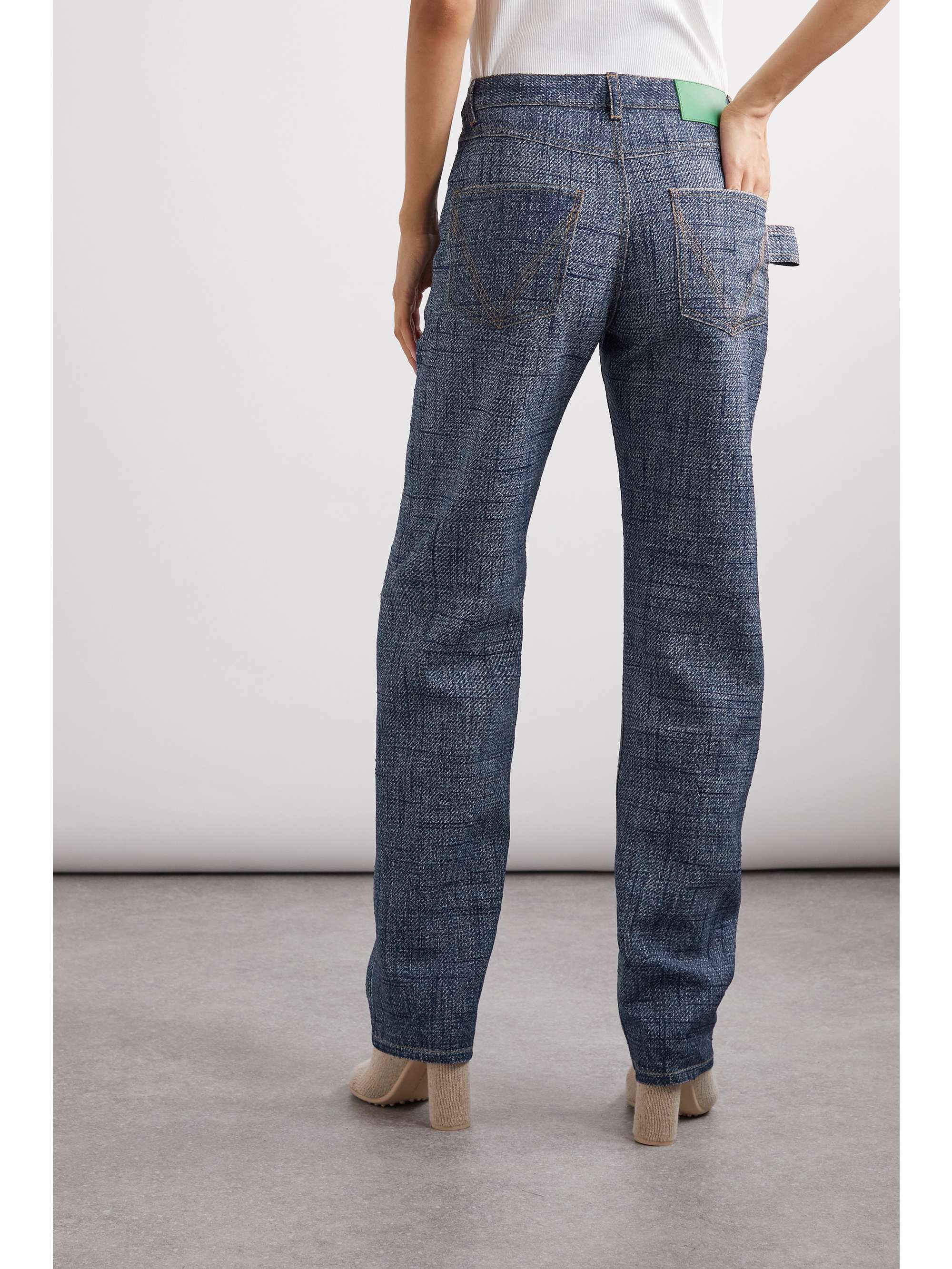 Denim-effect woven straight-leg pants view
