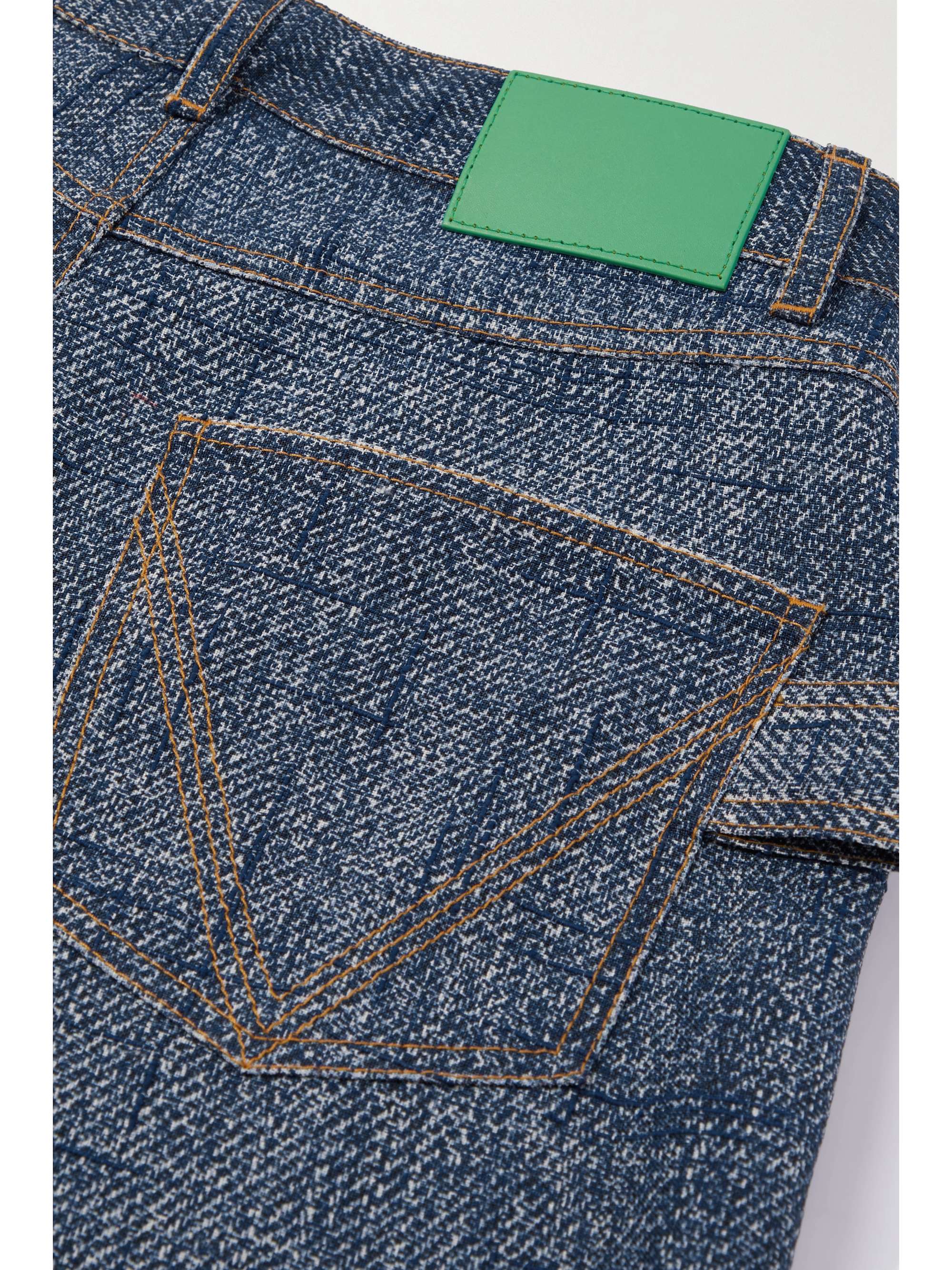 Denim-effect woven straight-leg pants view