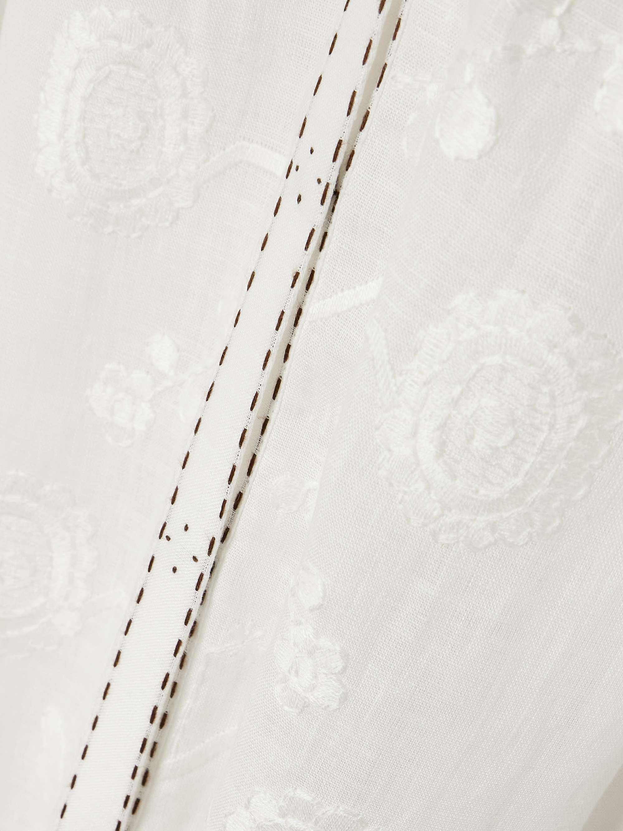 Nathalie belted scalloped embroidered linen maxi dress view