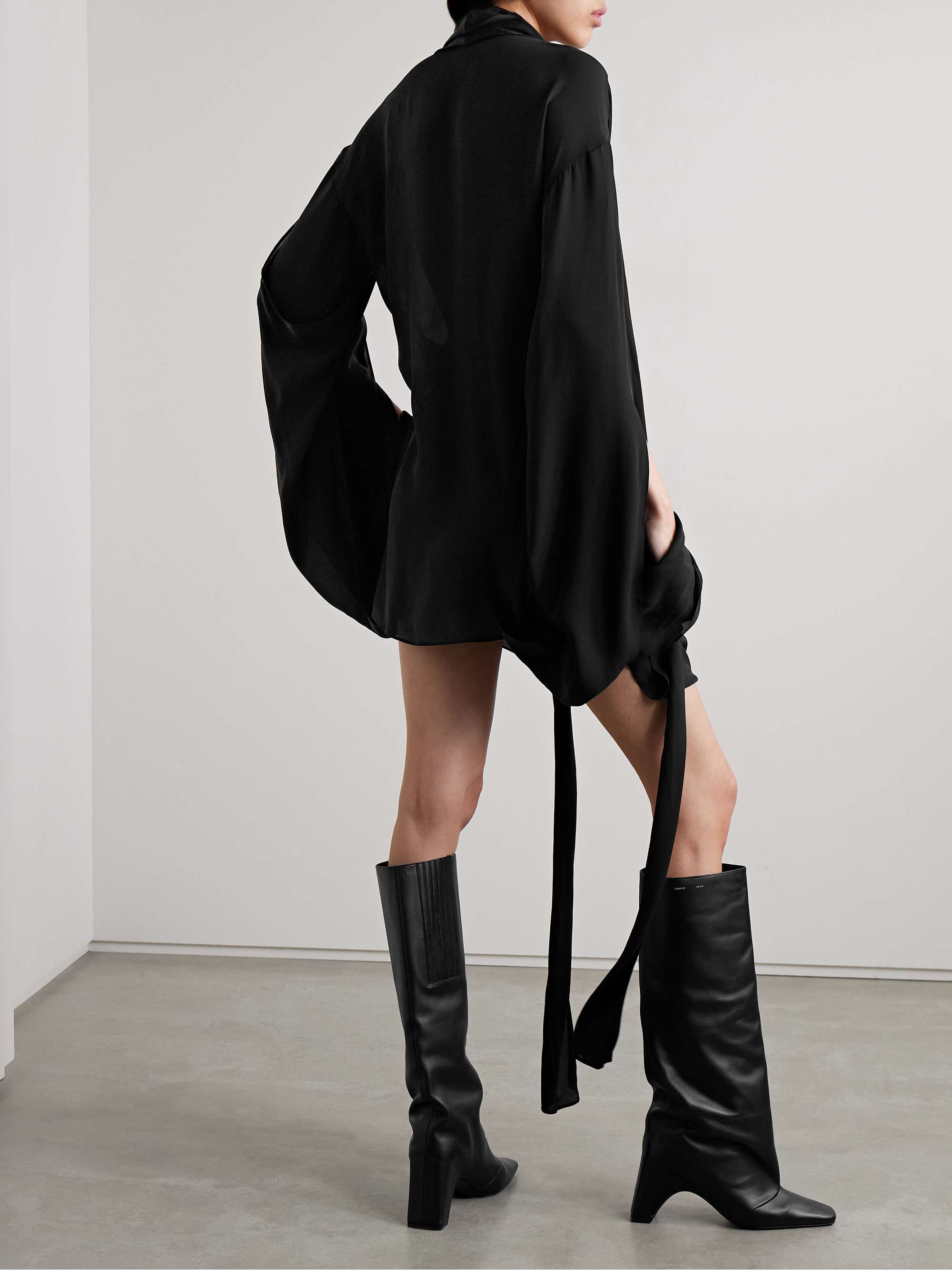 Draped jersey mini dress view
