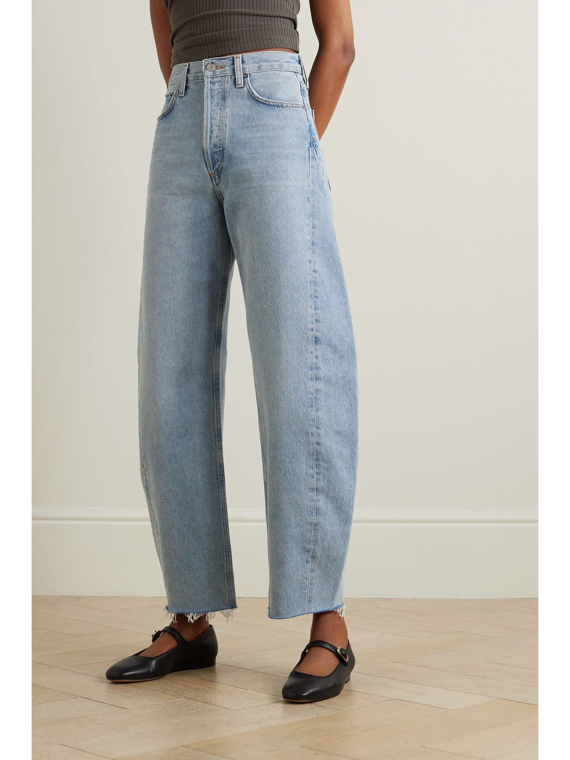 Luna high-rise tapered organic jeans view