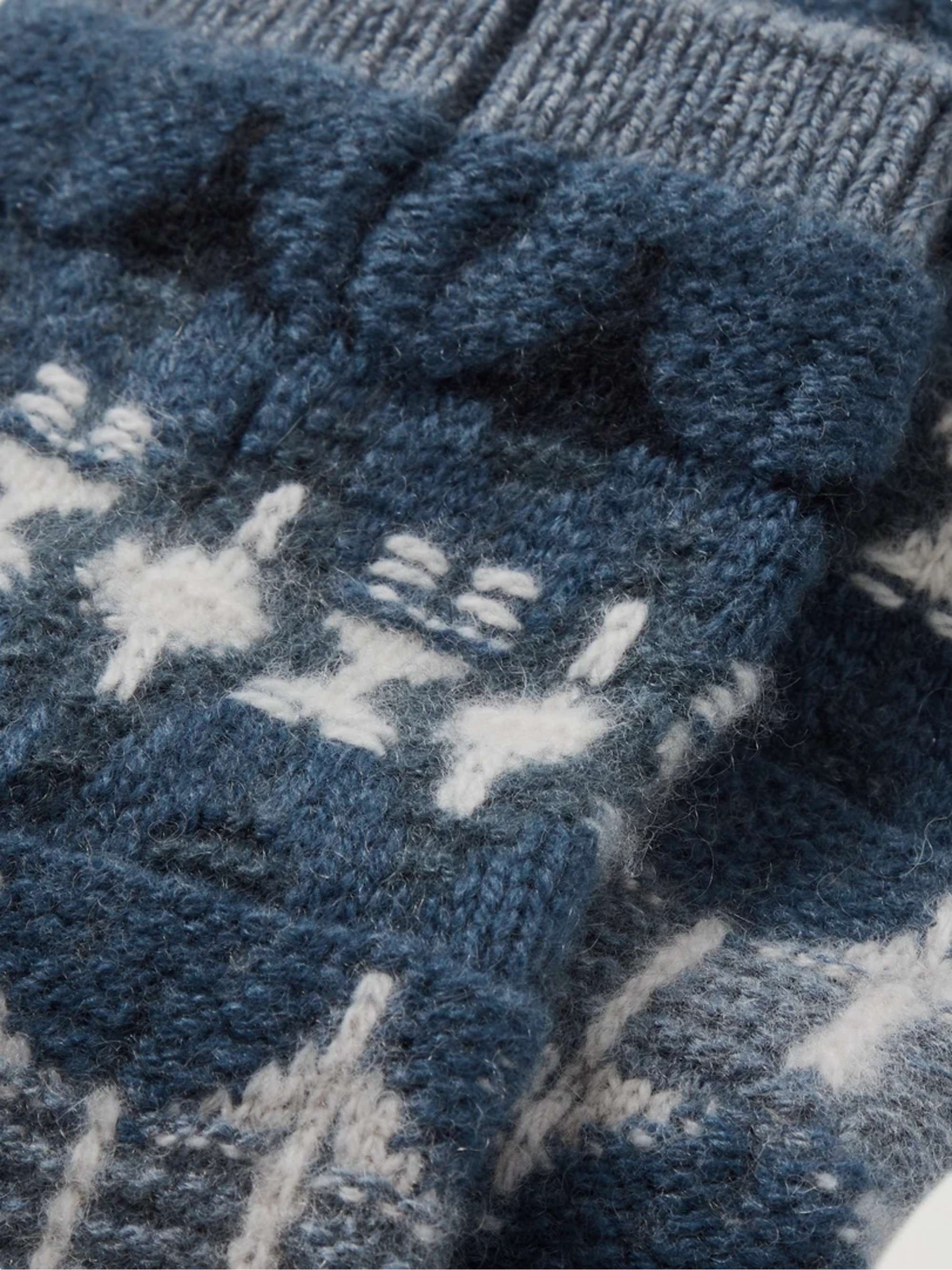 Calza Noel jacquard-knit cashmere socks view