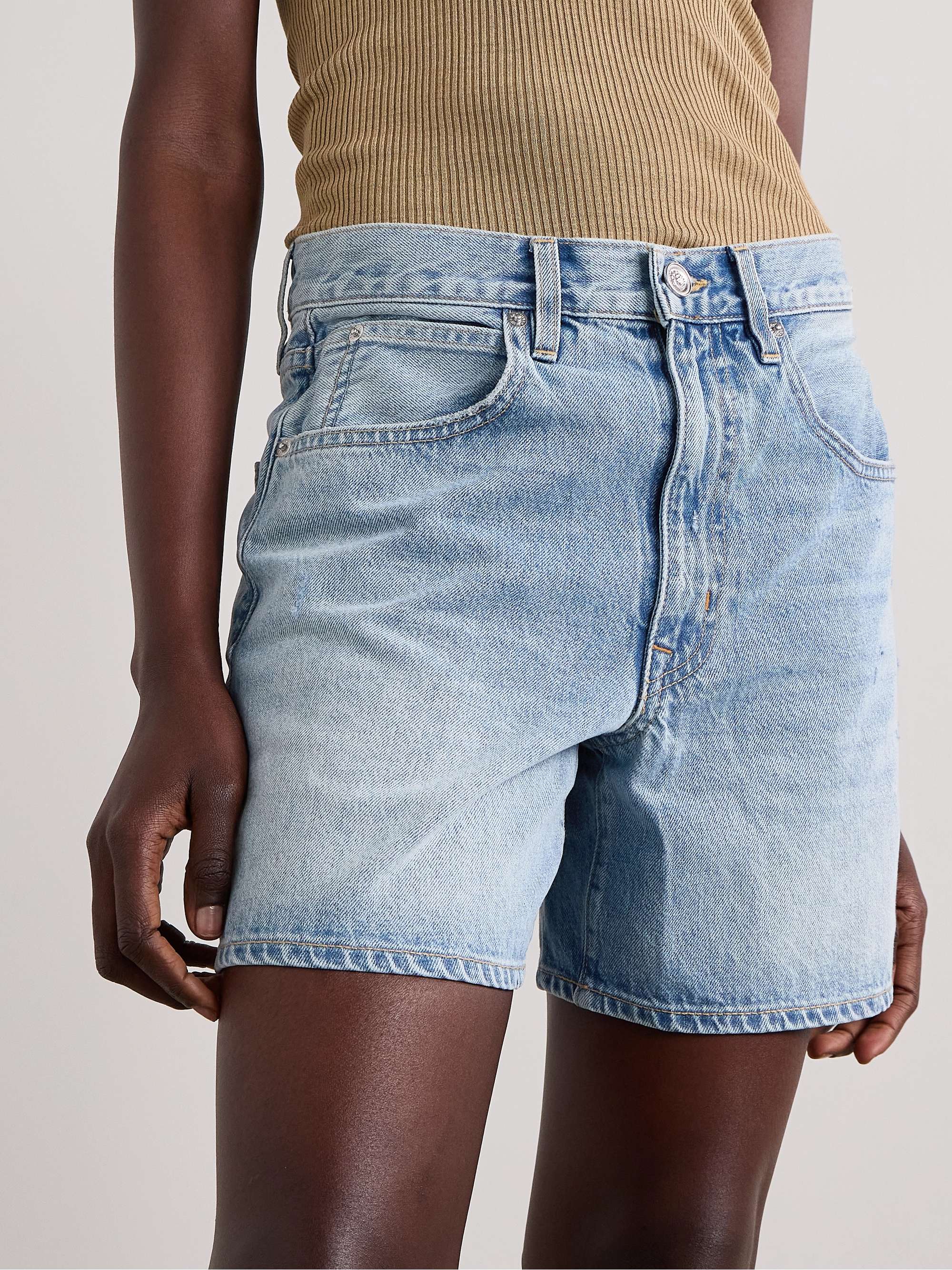 Walker distressed denim shorts view