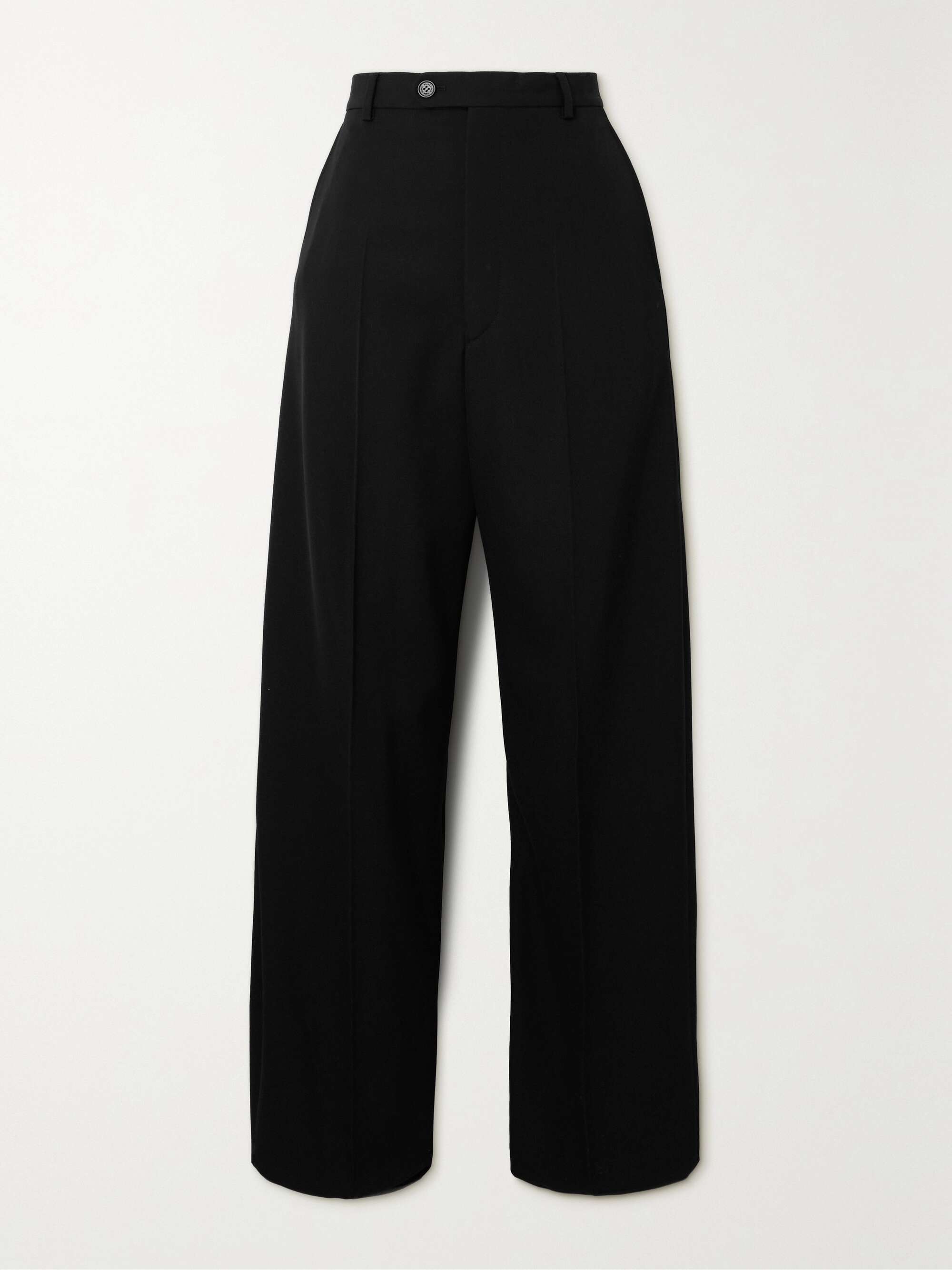 Wool-barathea wide-leg pants view