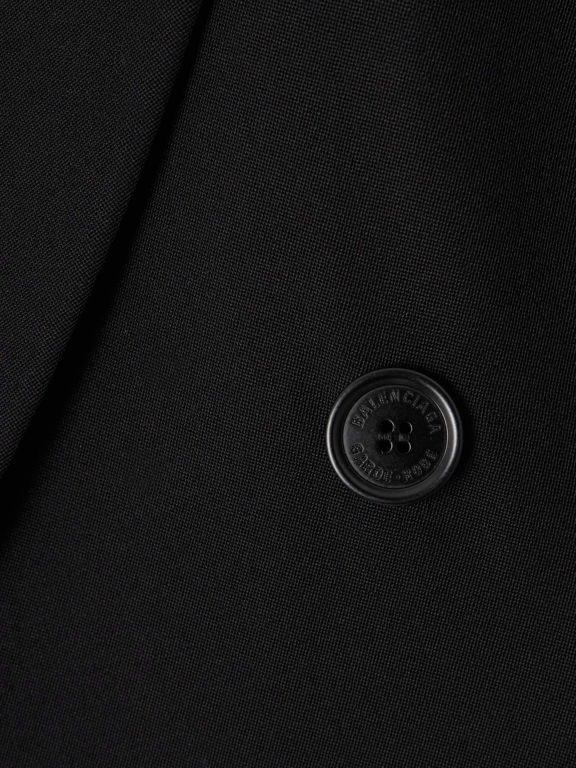 Barathea double-breasted grain de poudre wool blazer view