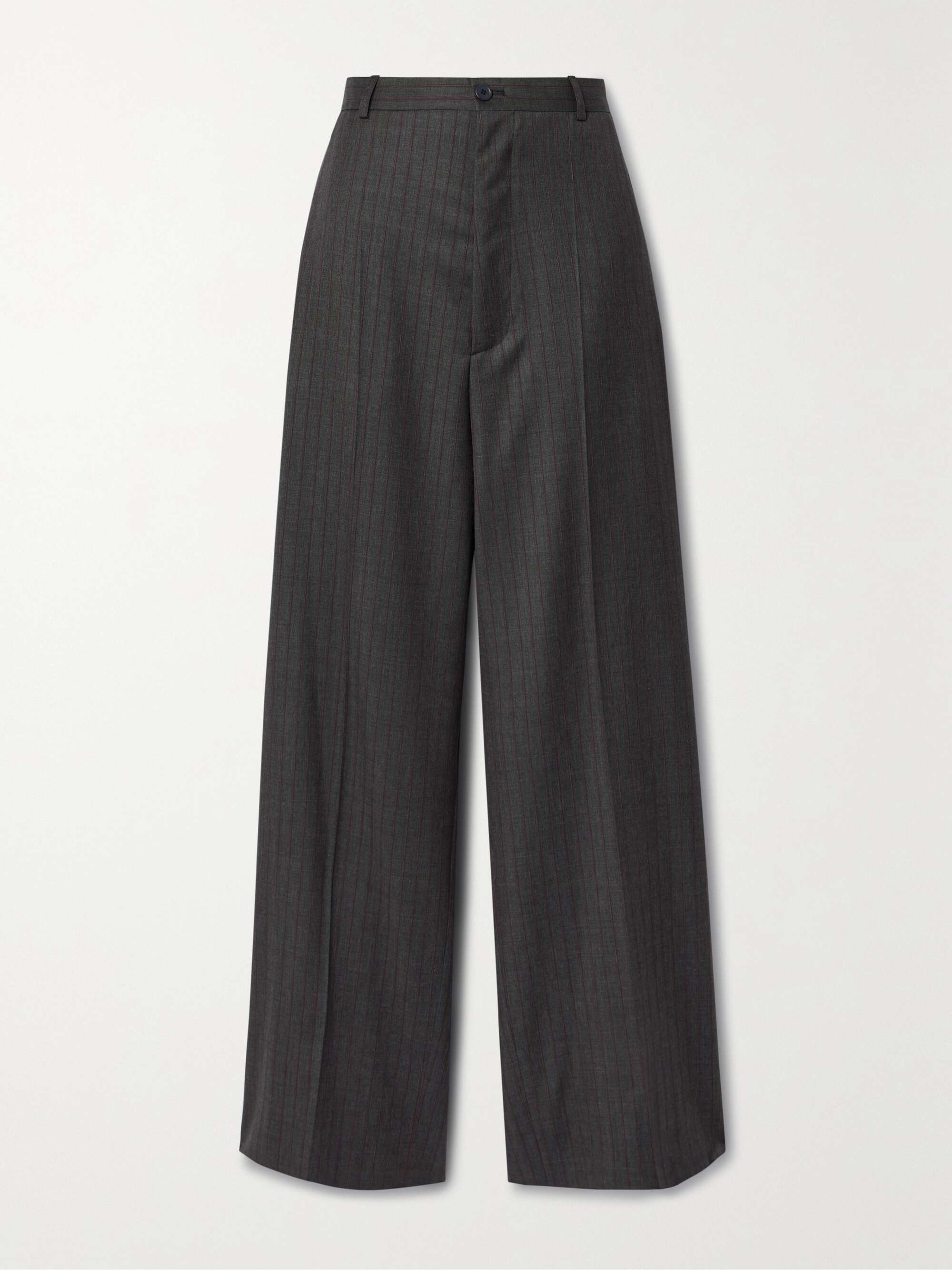 Striped wool pants view