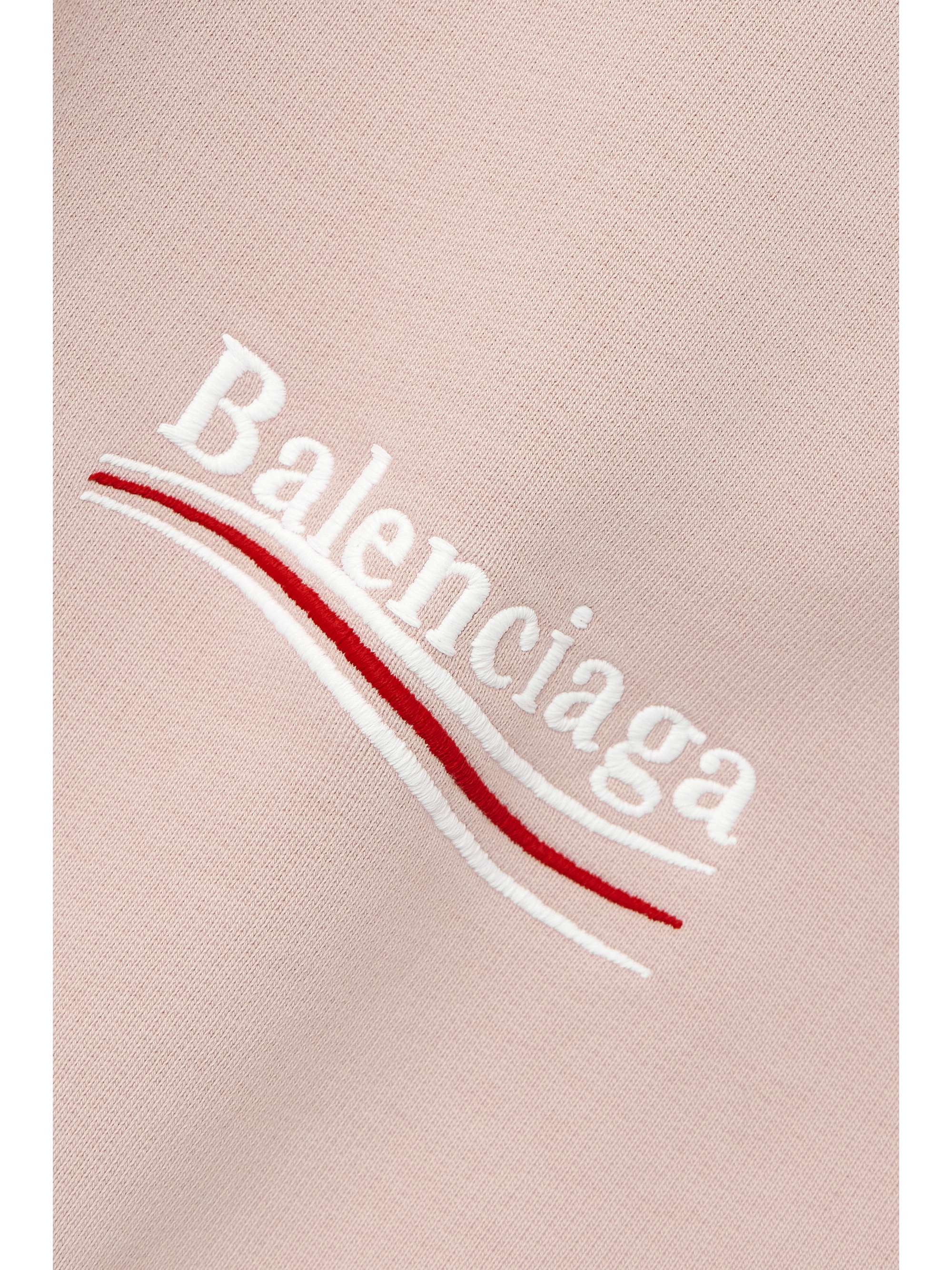 Logo-embroidered cotton-jersey hoodie view