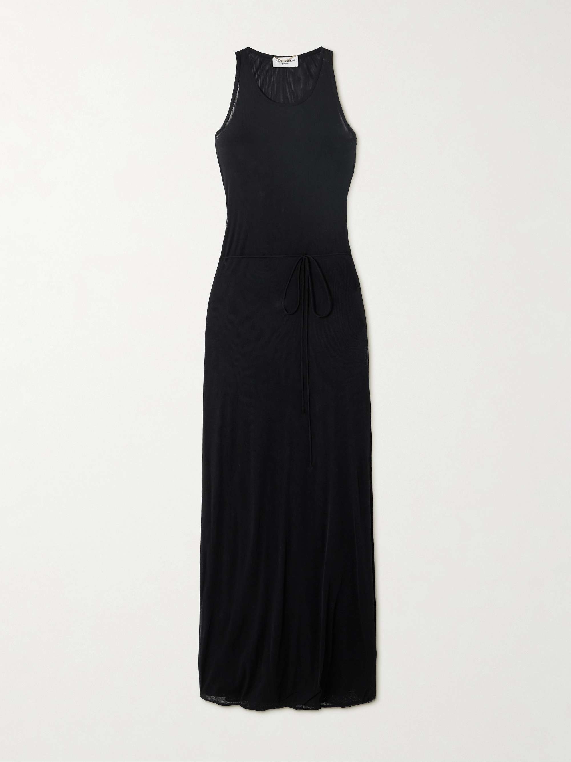 Belted stretch-jersey maxi wrap dress view