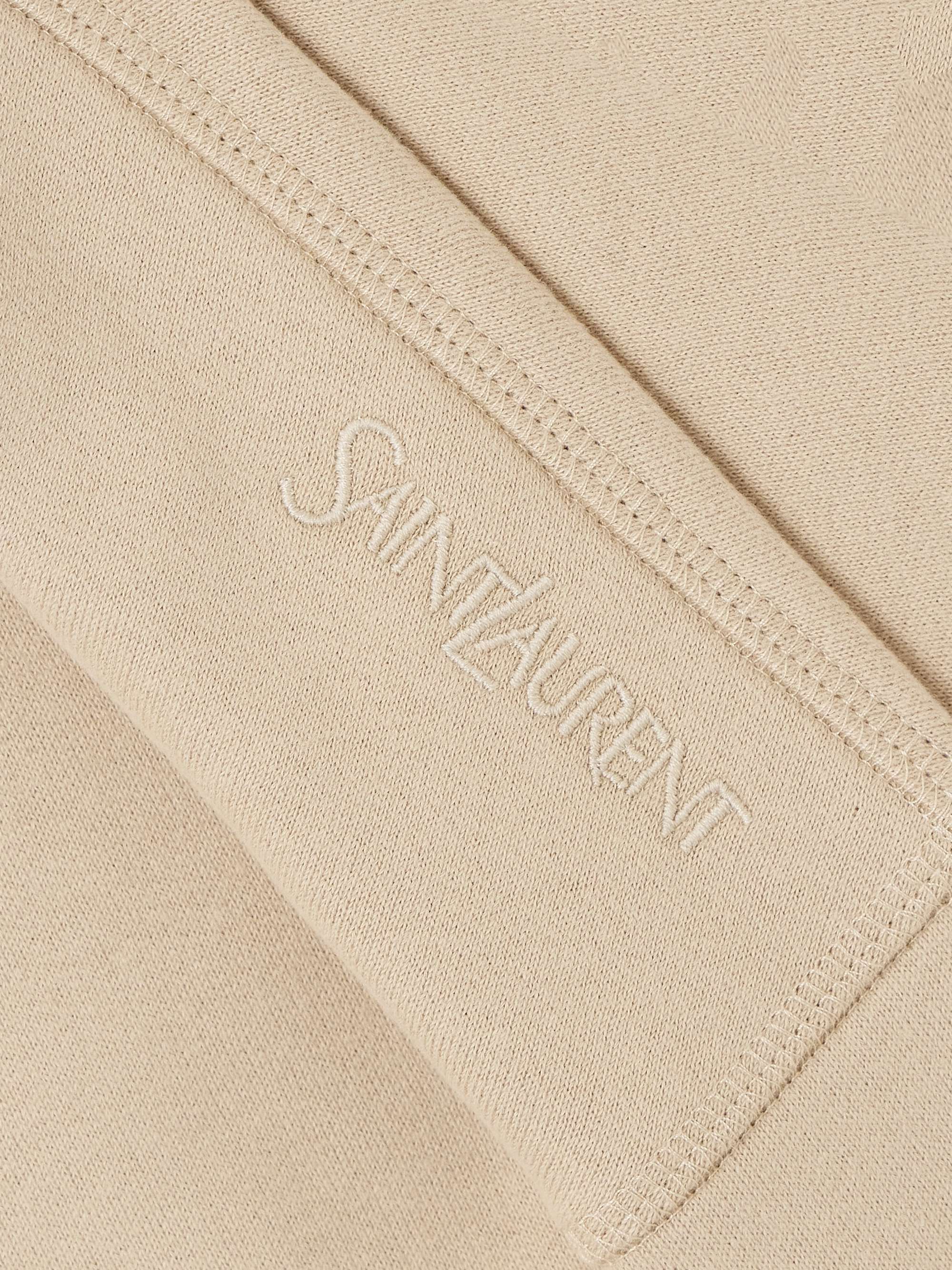 Cropped embroidered cotton-jersey sweater view