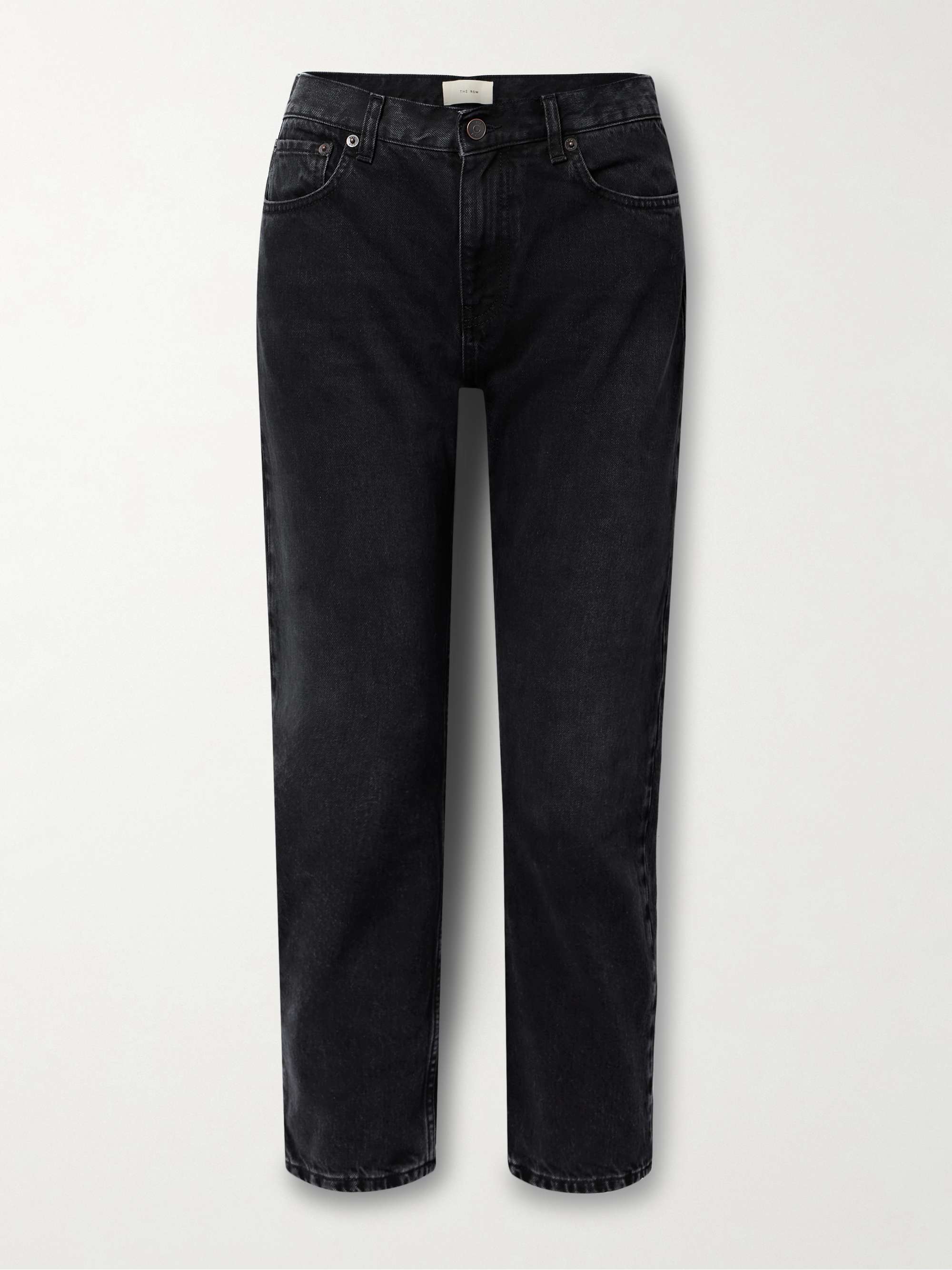 Land cropped straight-leg jeans view