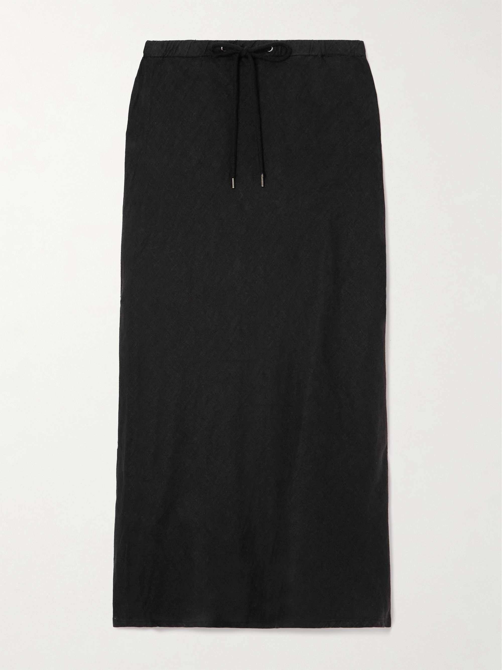 Surfside asymmetric linen skirt view