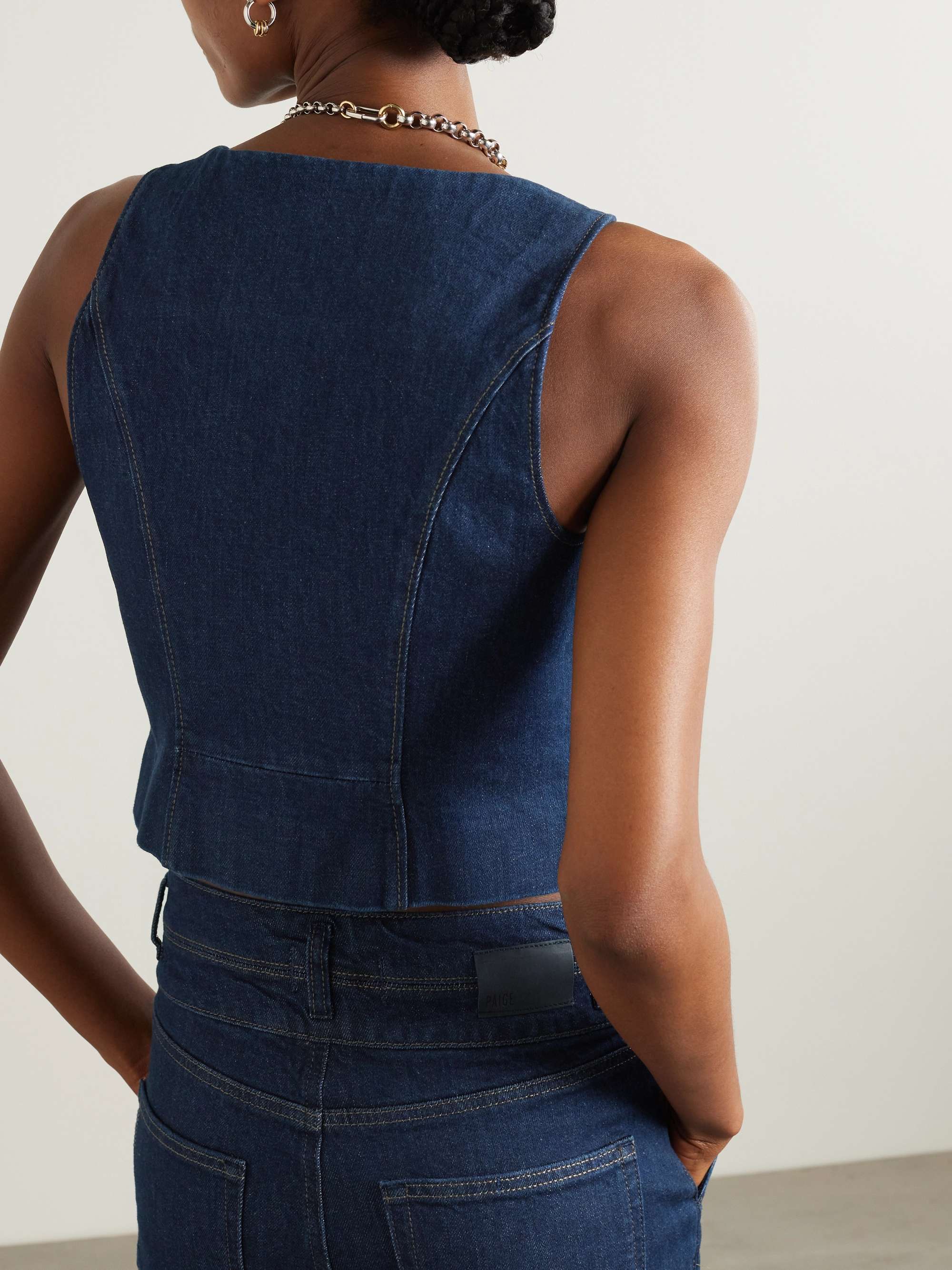 Antonella denim vest view