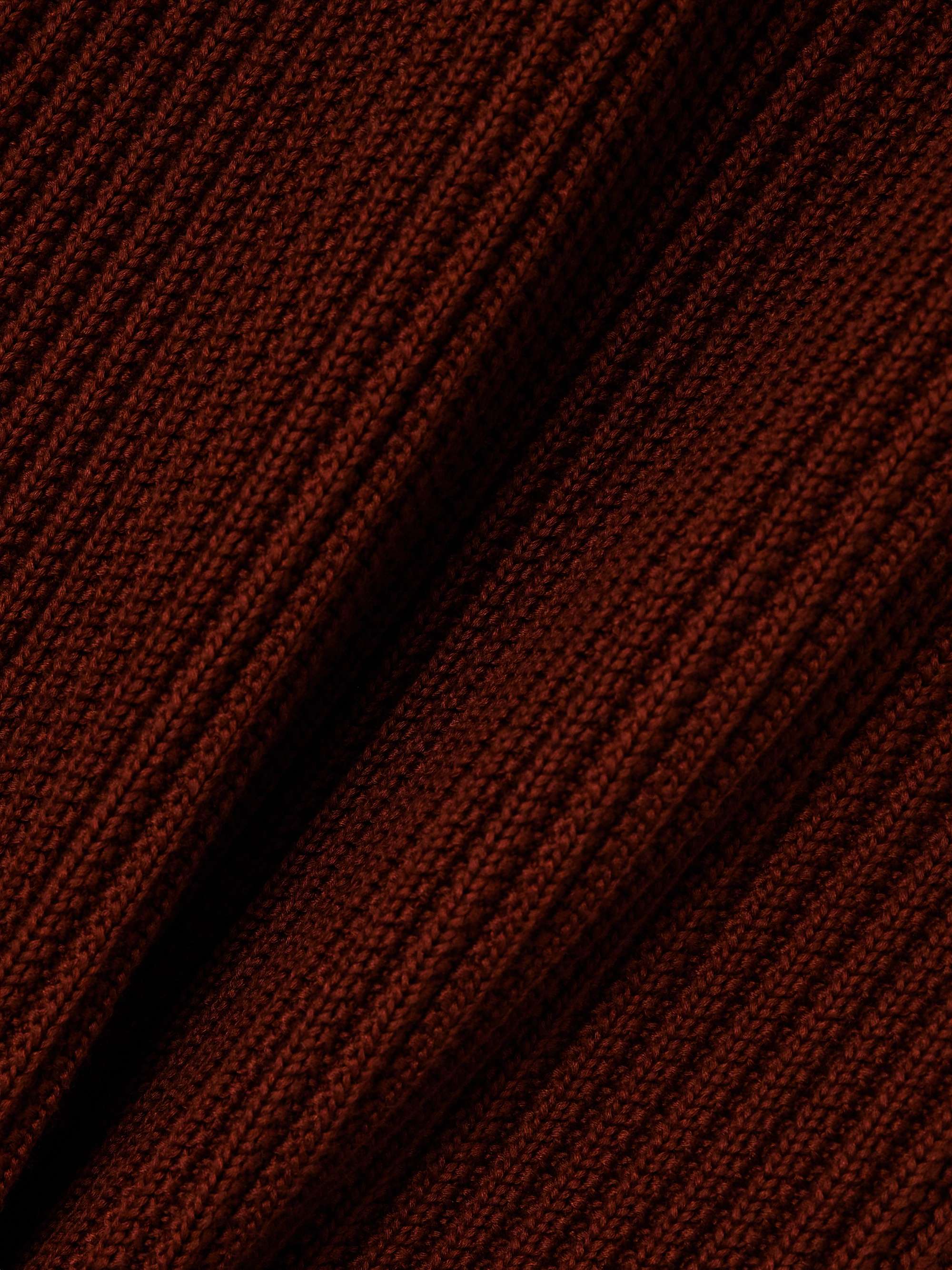 Ikeda ribbed silk and cotton-blend midi skirt view