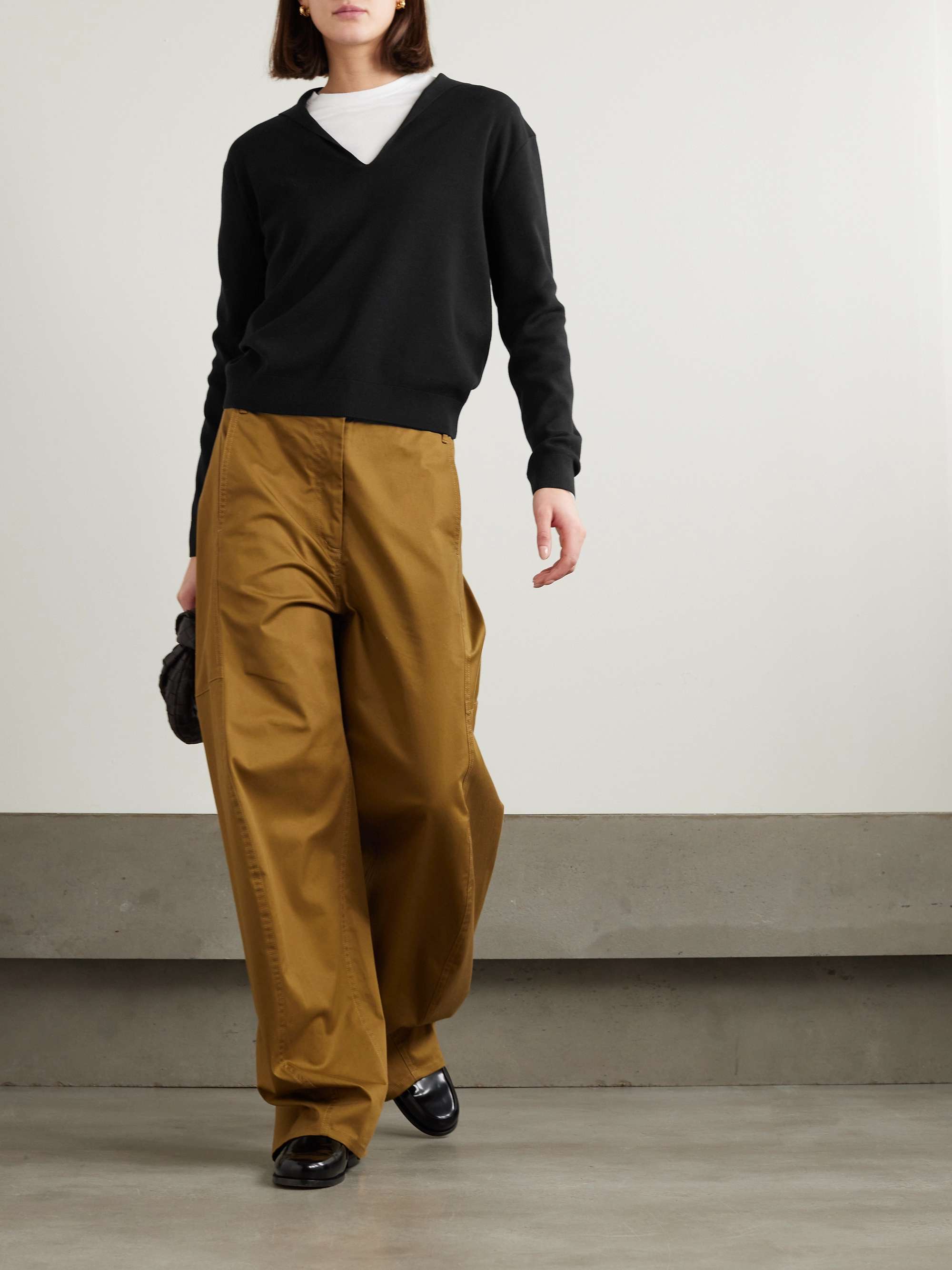 Silk and cotton-blend sweater view