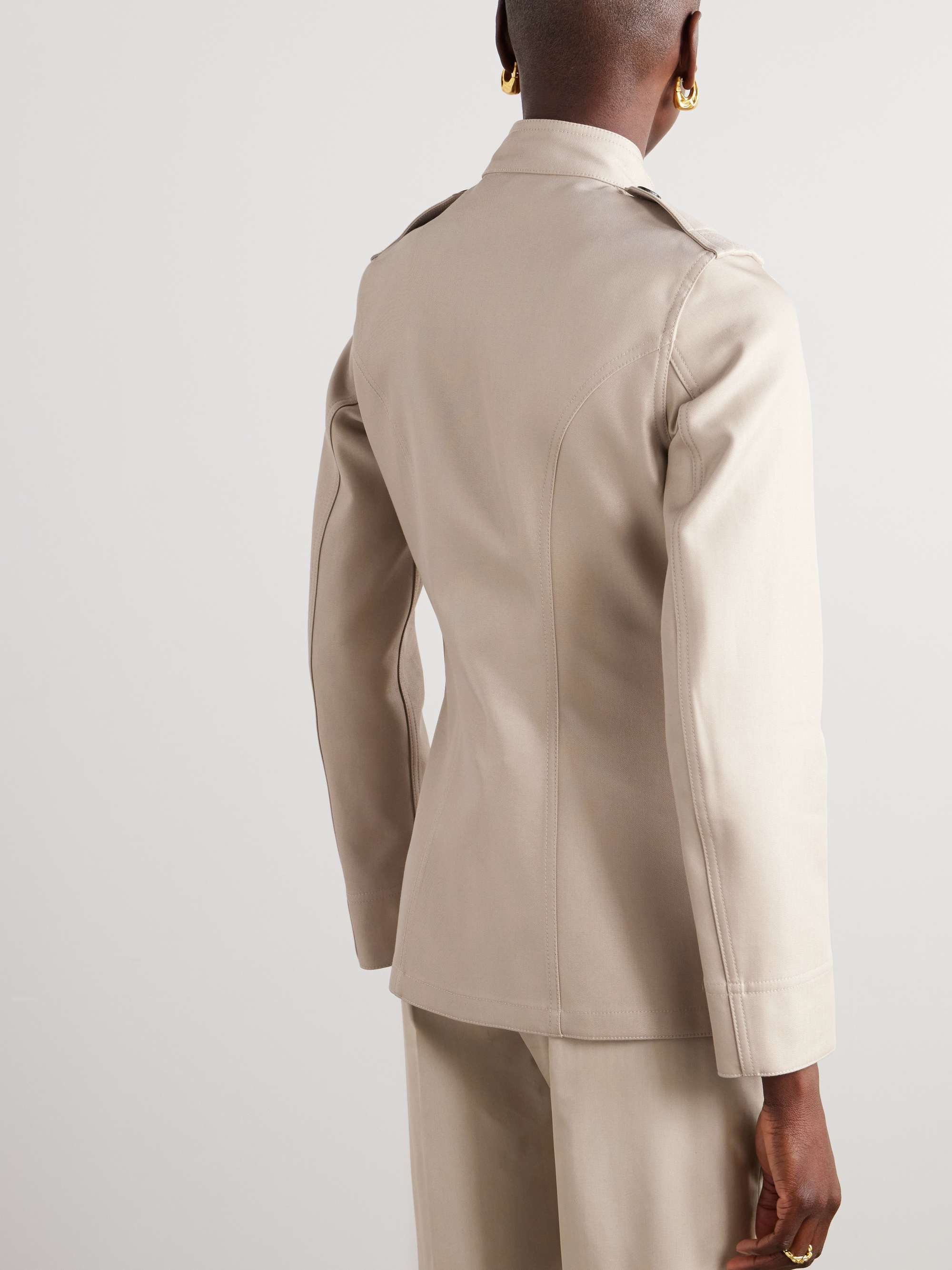 Ashley cotton and silk-blend twill jacket view