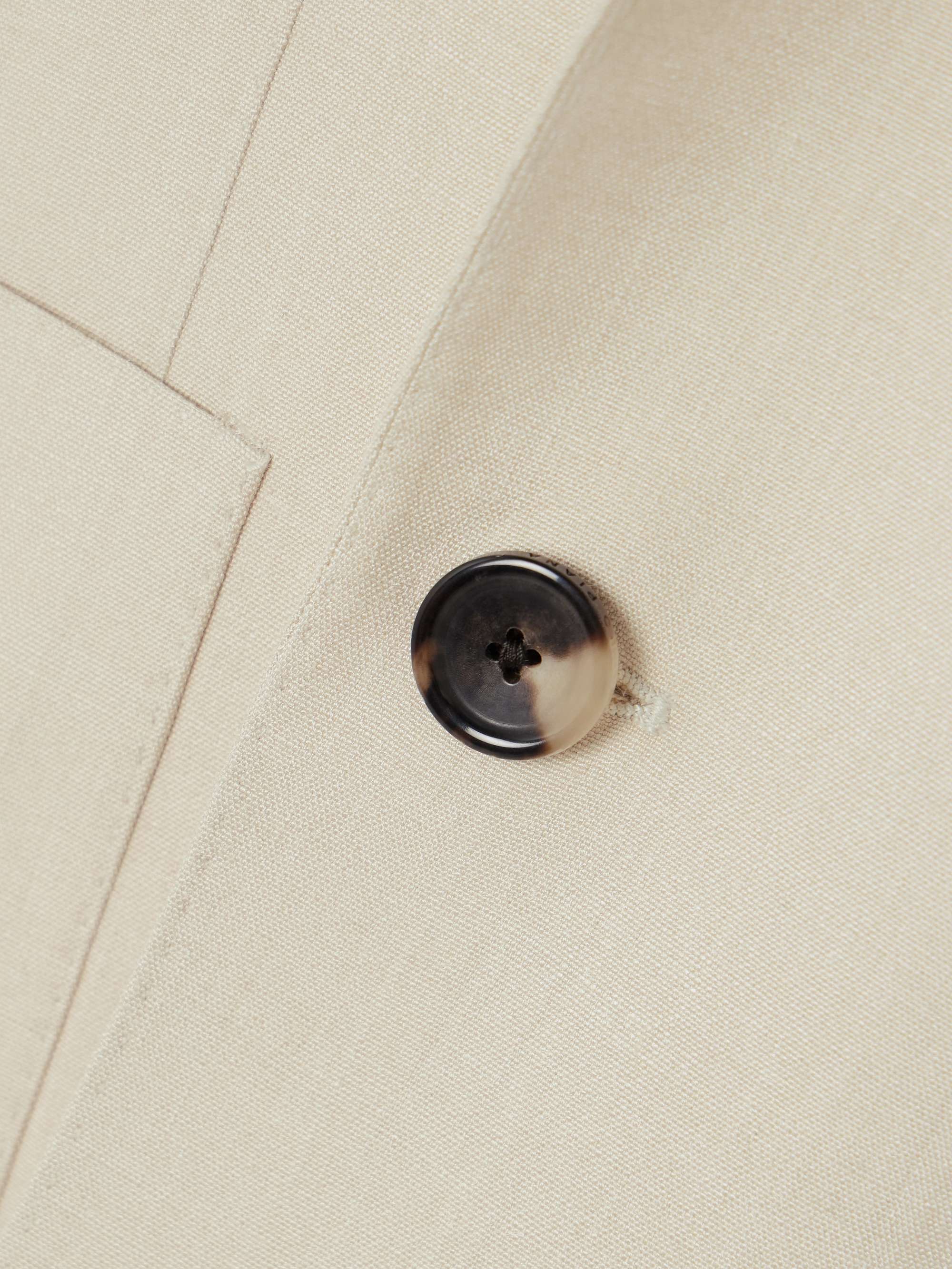 Double-breasted silk-dupioni blazer view