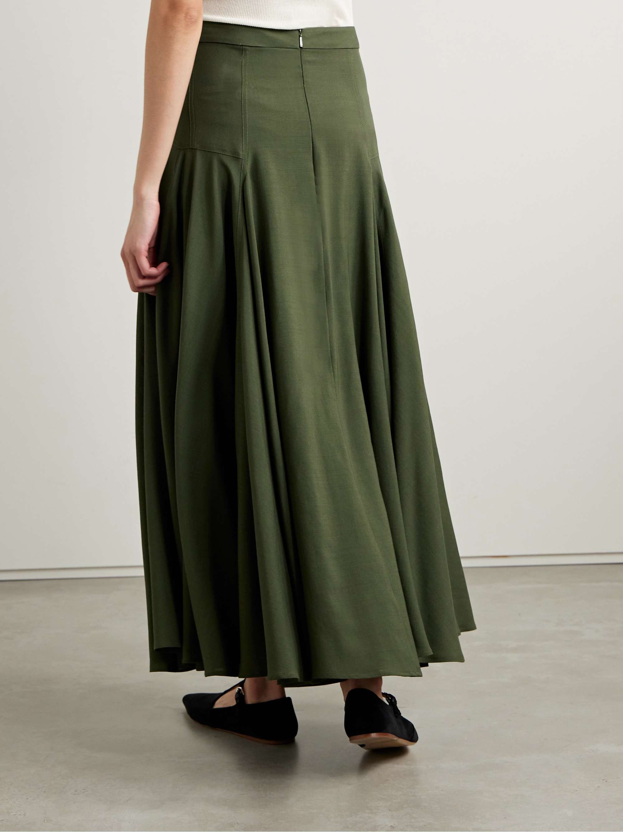 Wool-crepe maxi skirt view