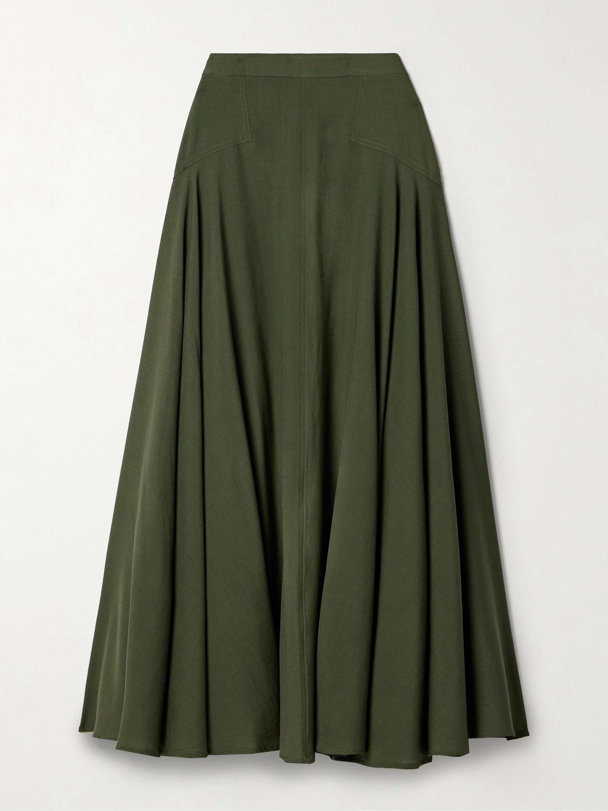 Wool-crepe maxi skirt view