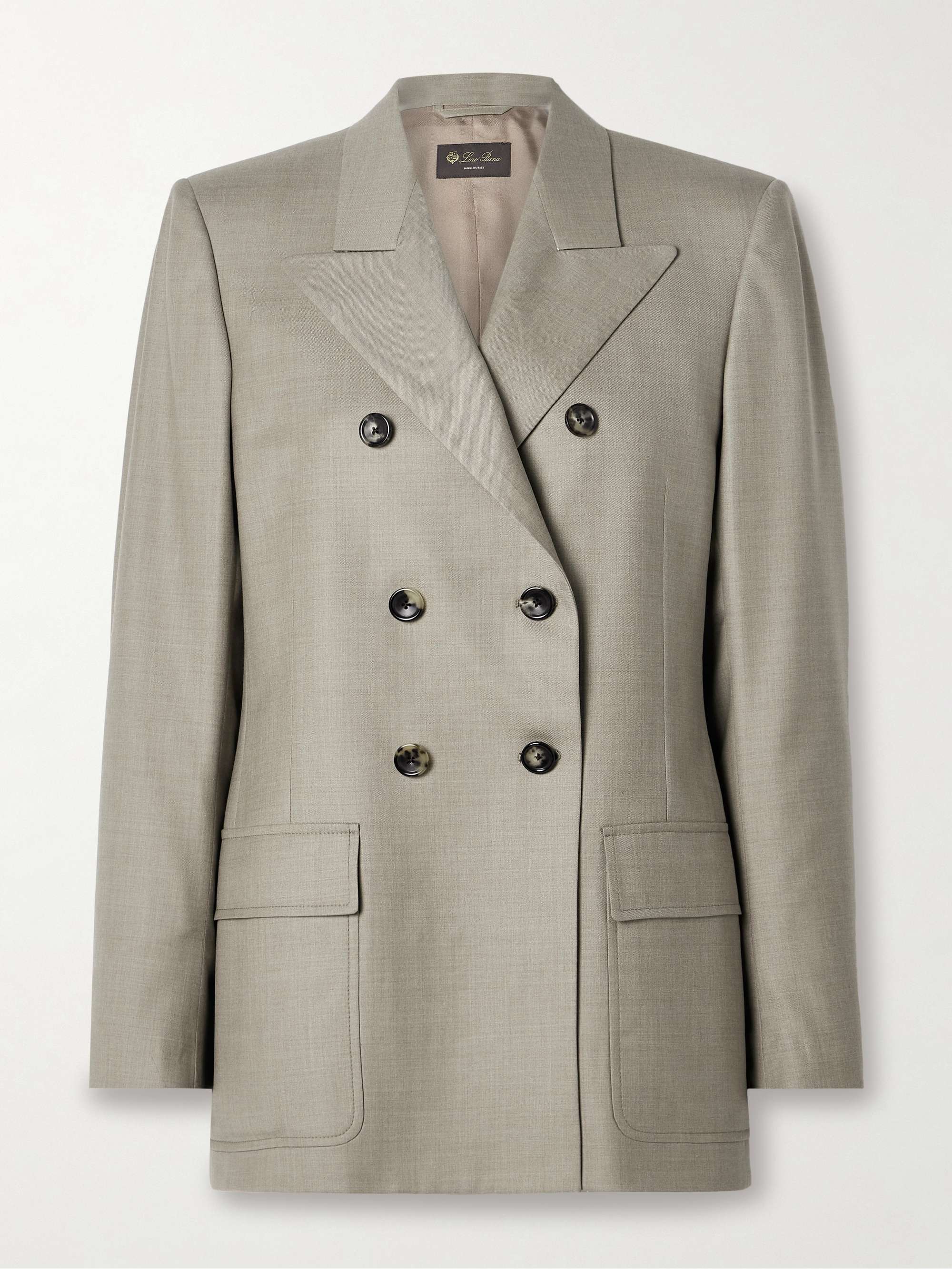 Ananda double-breasted wool-twill blazer view
