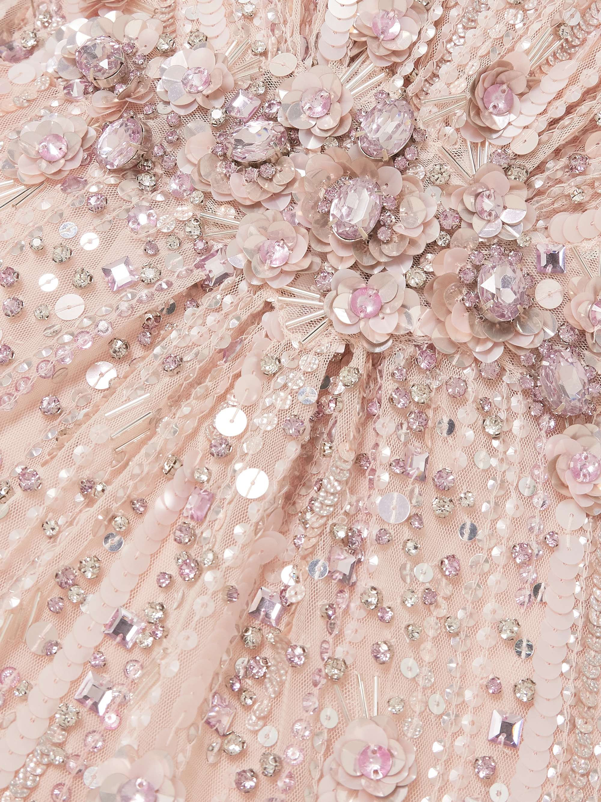 Bright Star embellished sequined tulle gown view