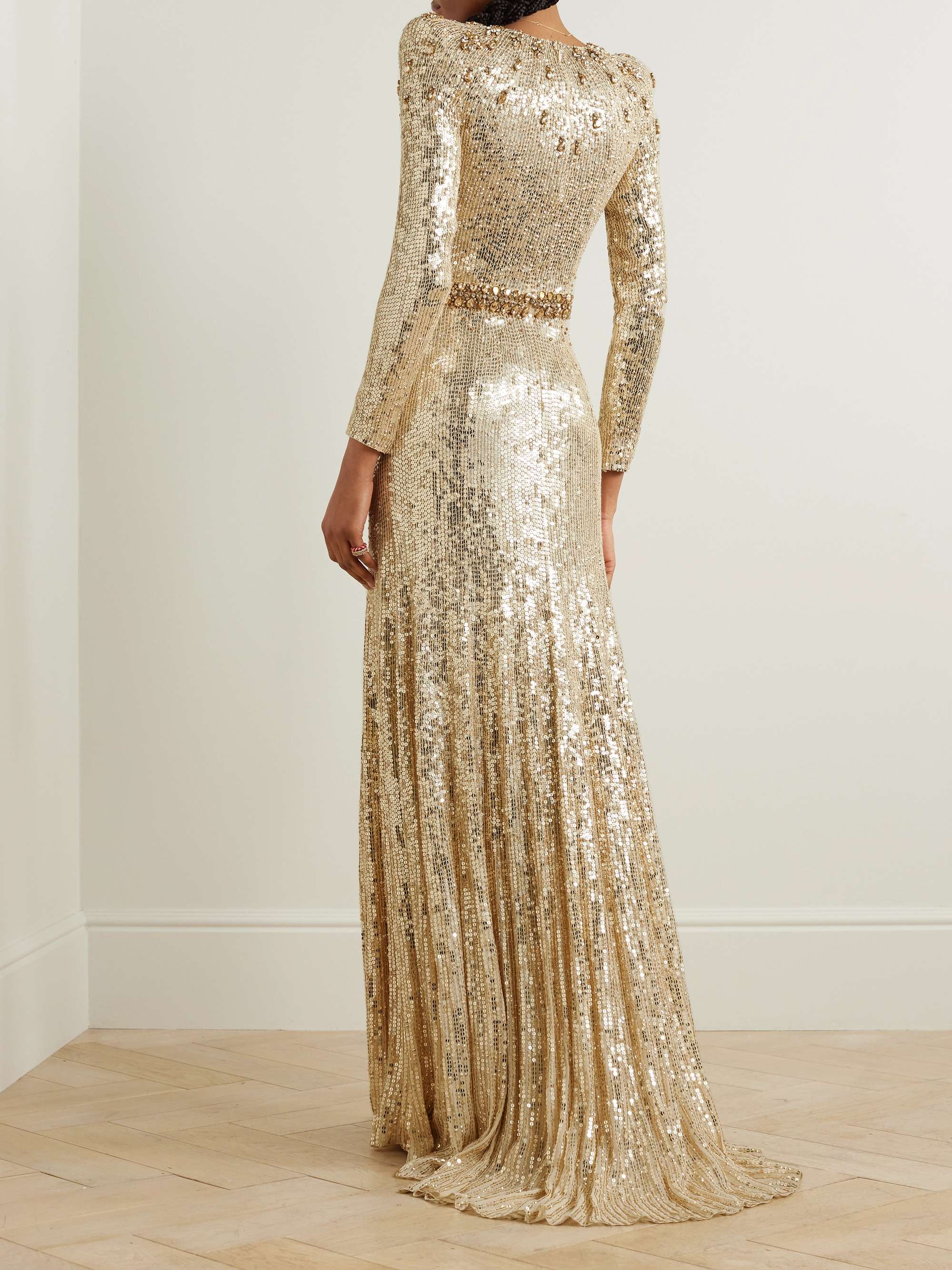 Georgia embellished sequined tulle gown view