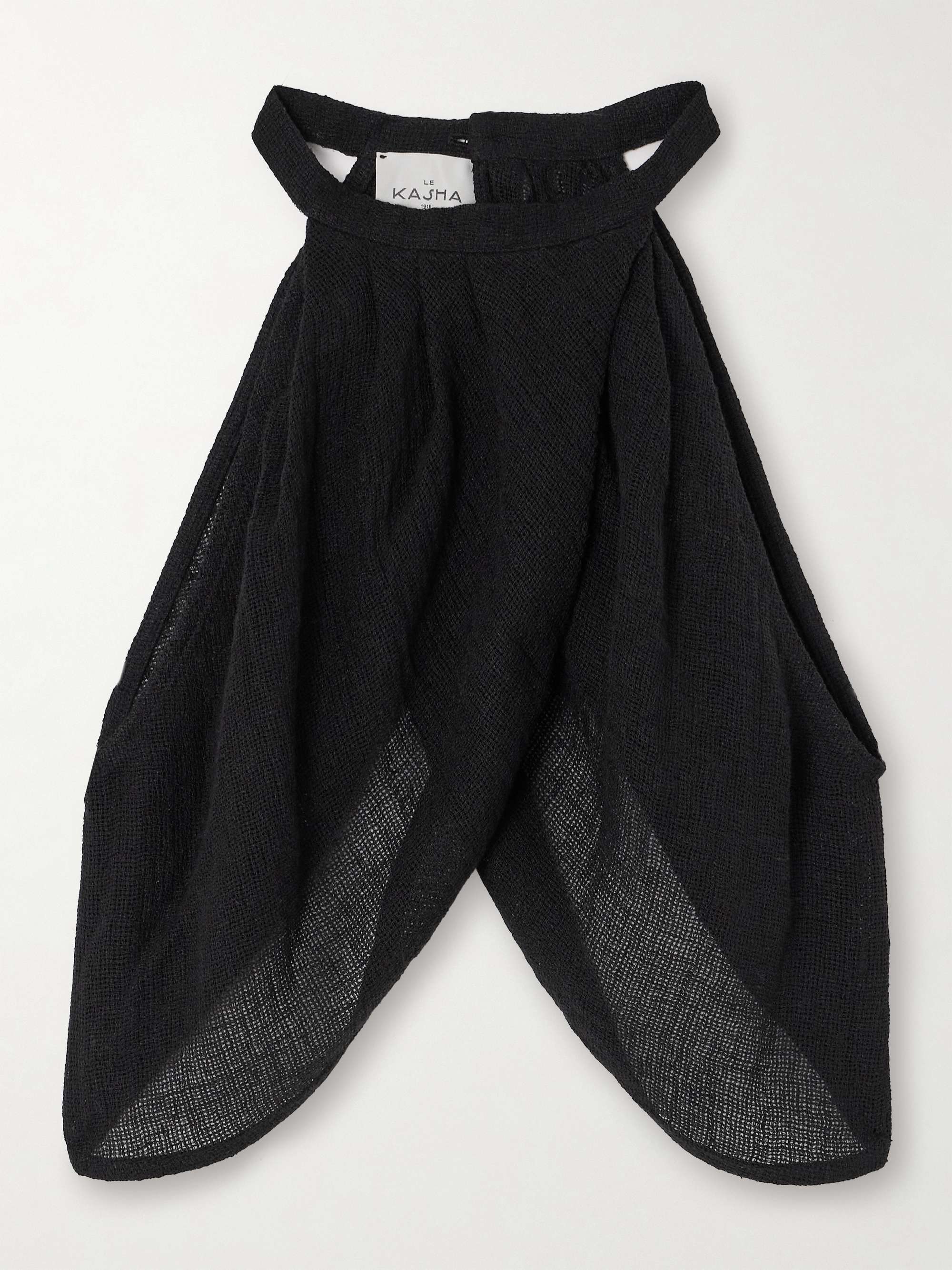 Alger draped linen-gauze top view
