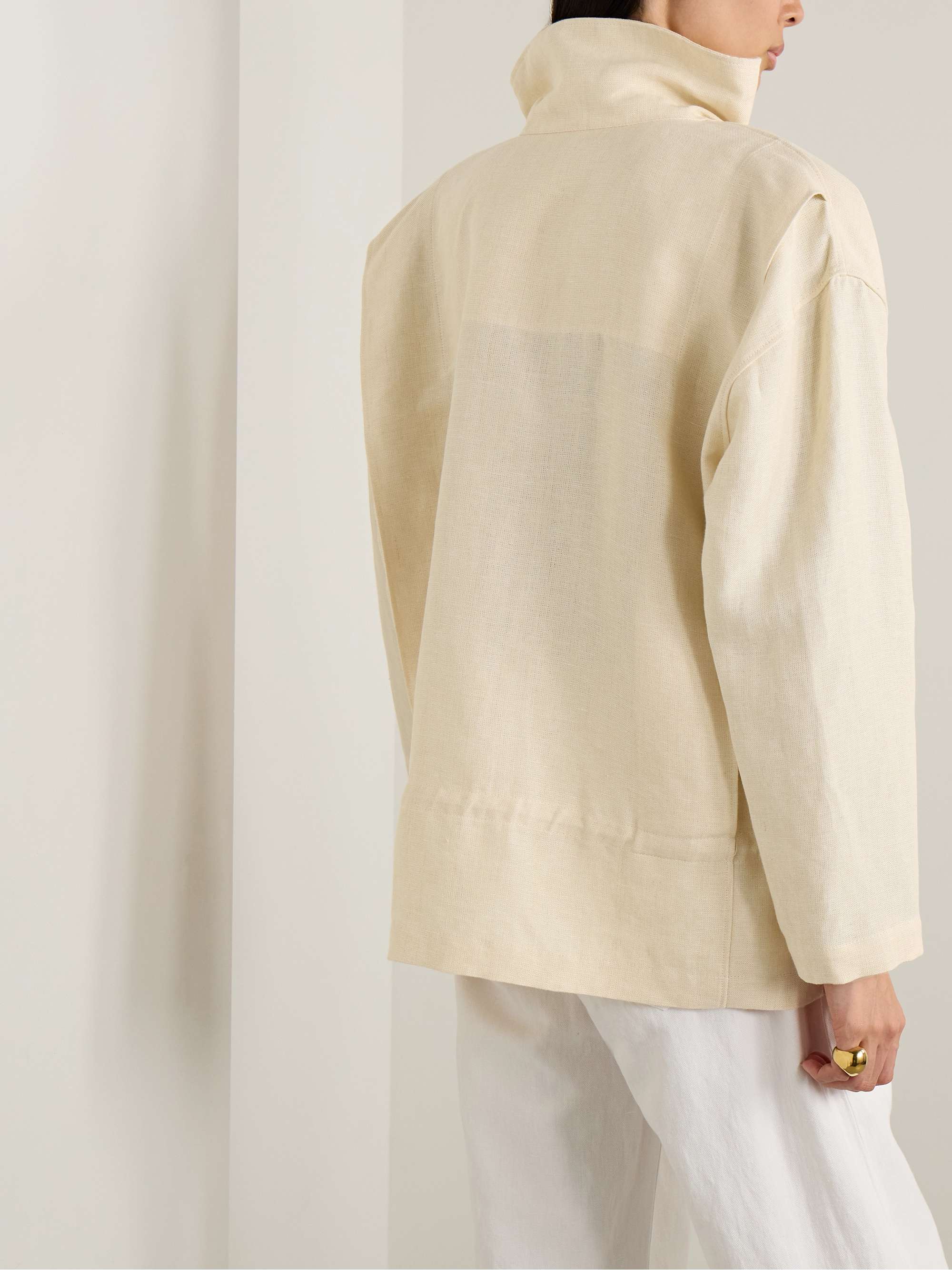 Oversized linen jacket view