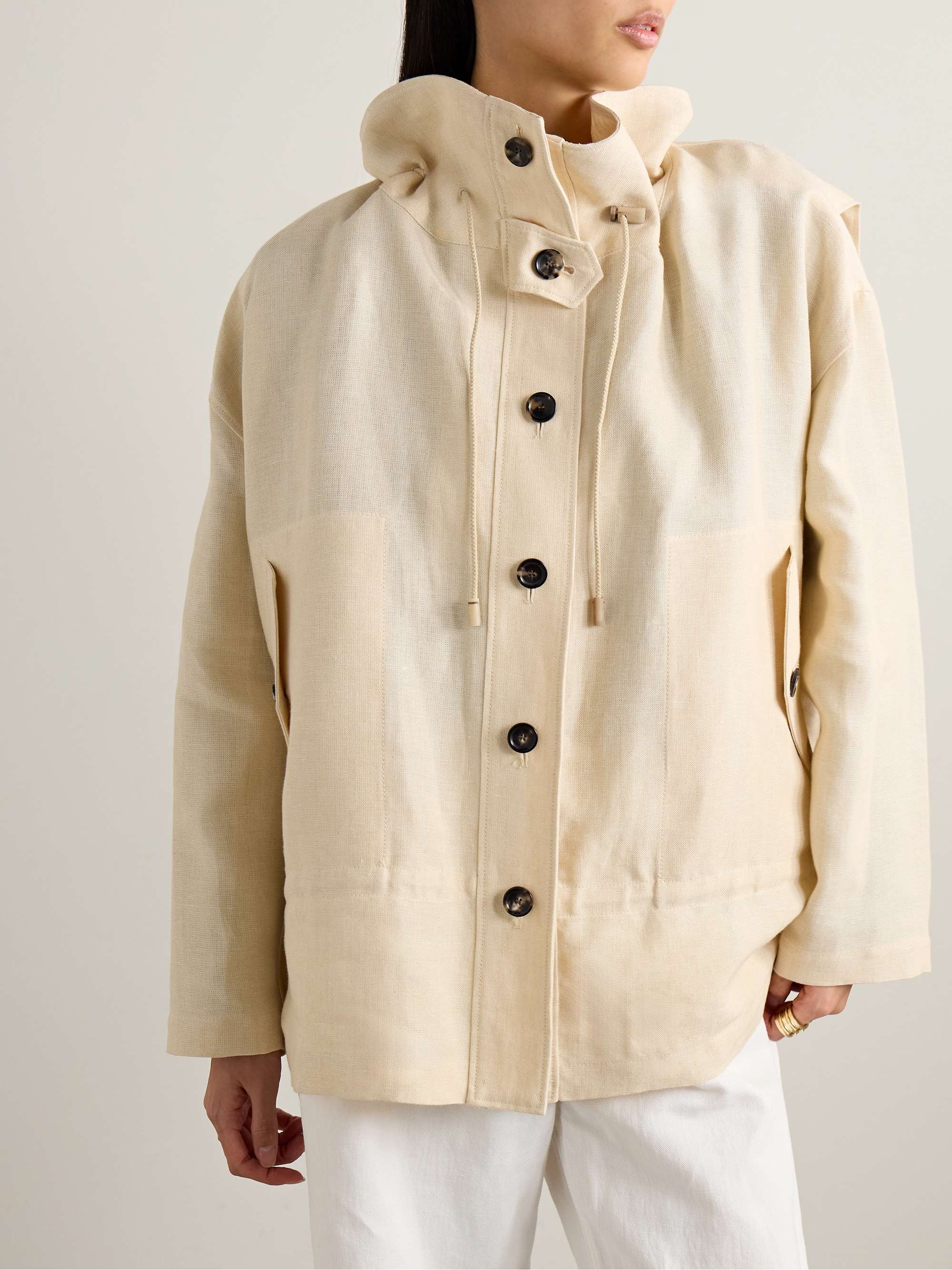 Oversized linen jacket view