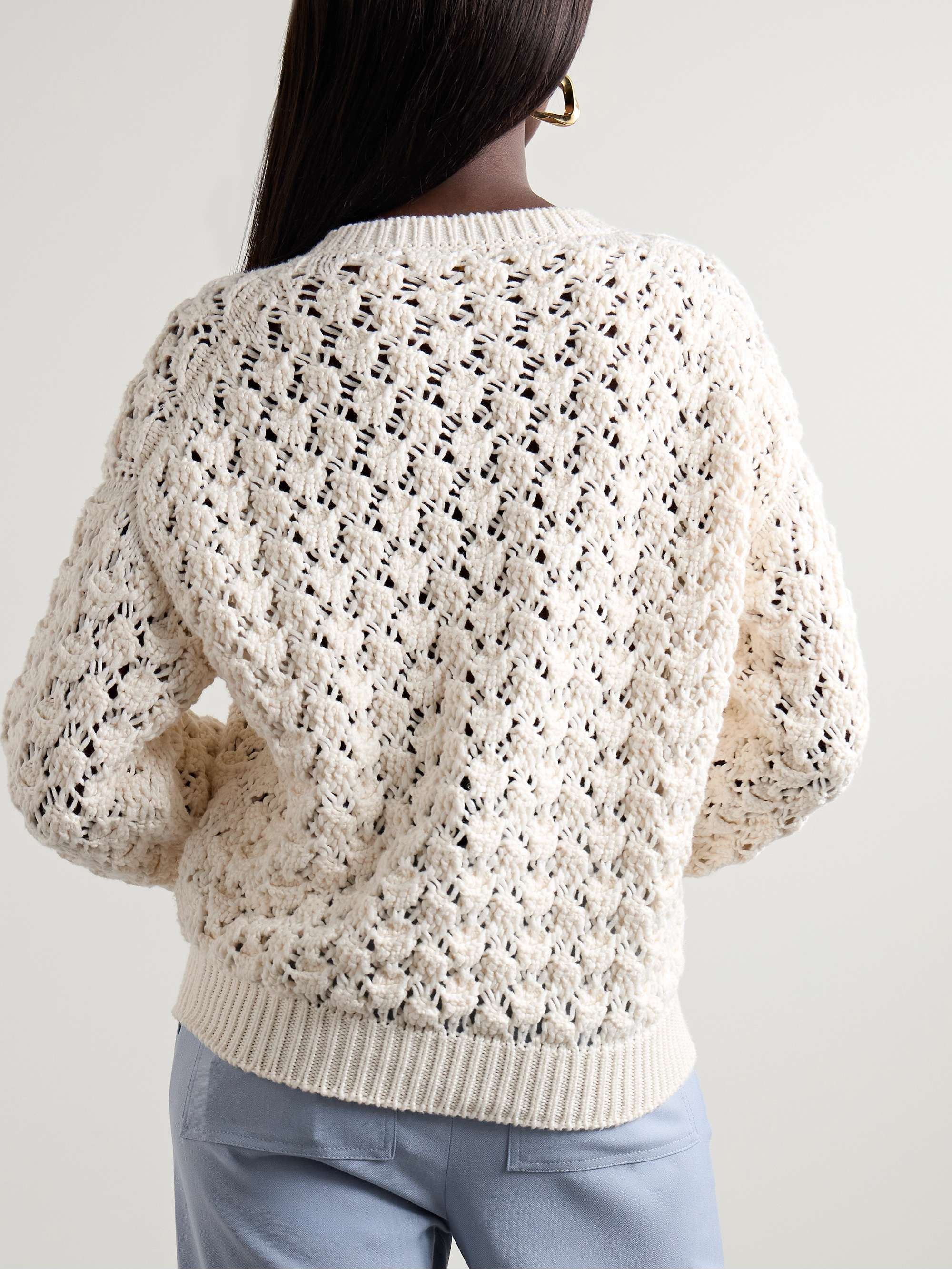 Nikko open-knit cotton and silk-blend sweater view