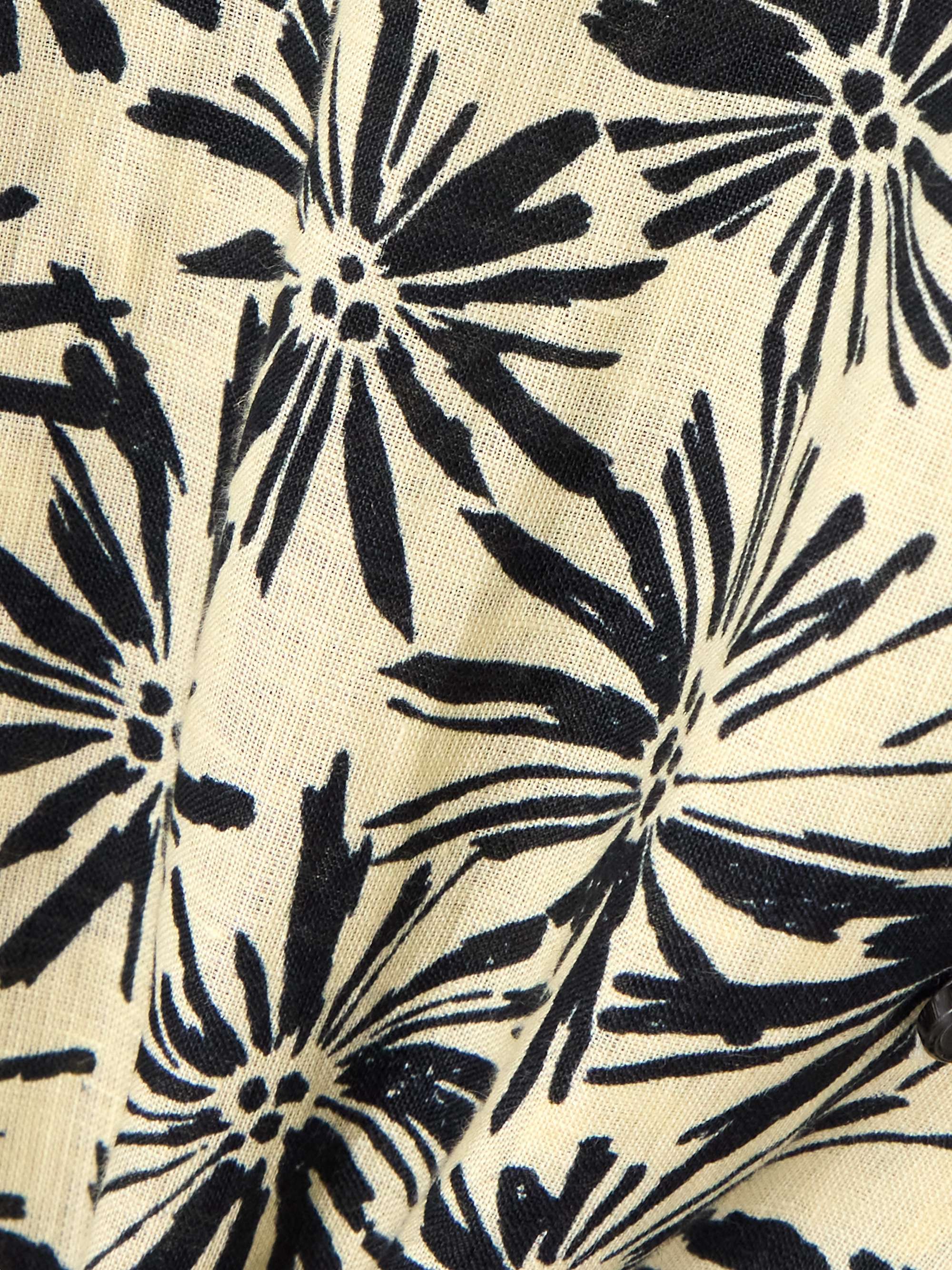 Floral-print linen shirt view