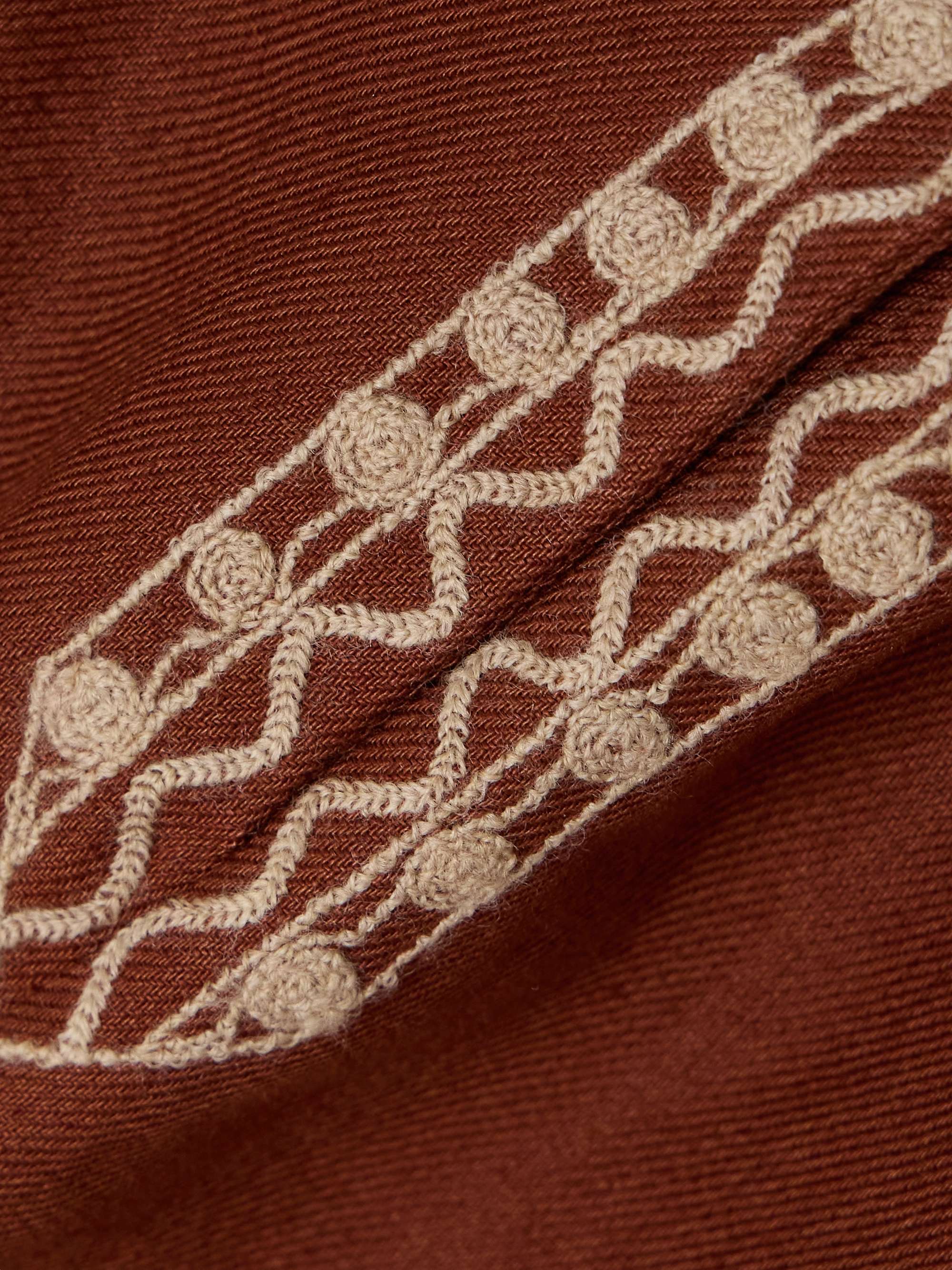 Ernst embroidered linen shorts view