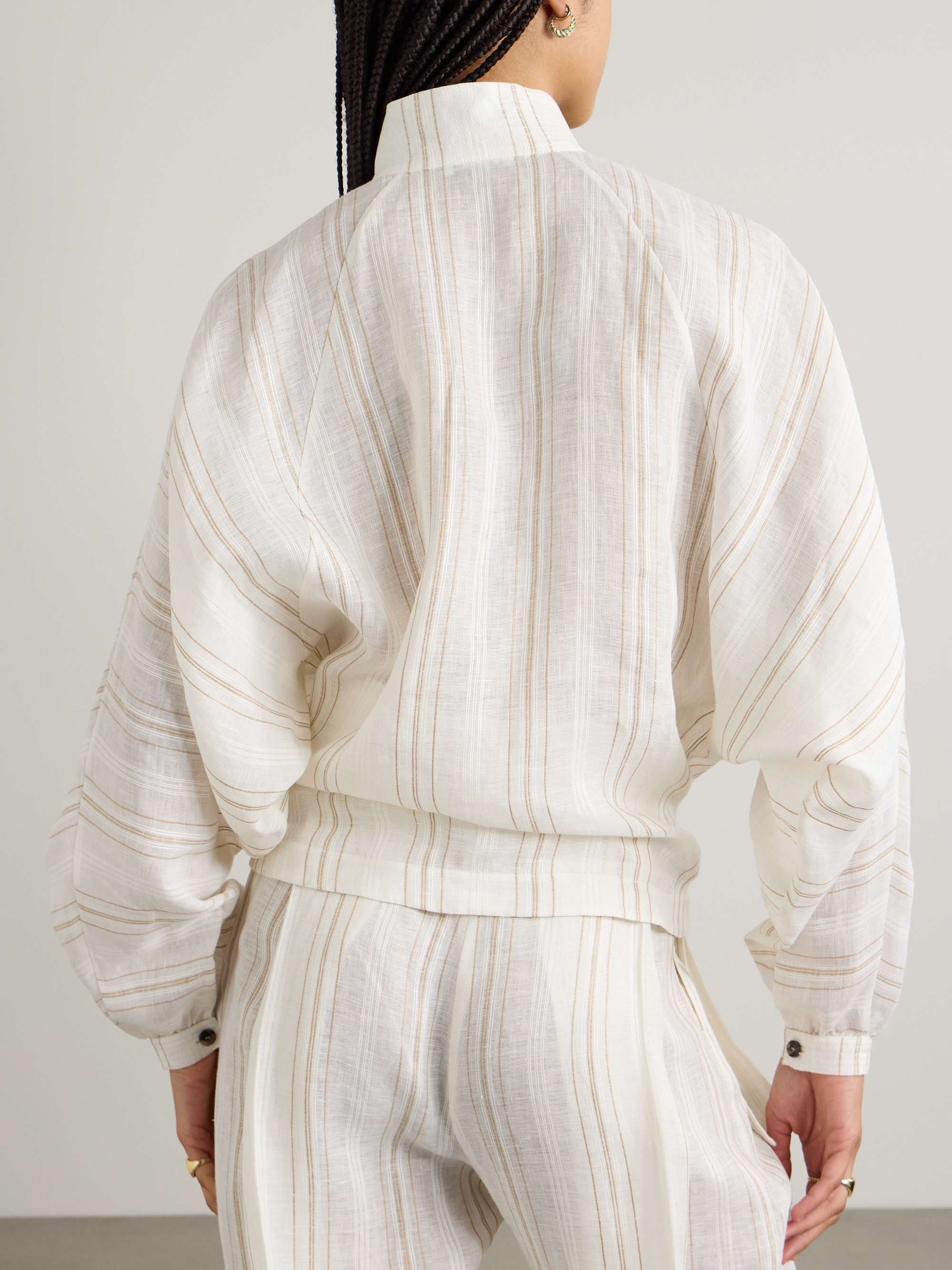 Shay striped linen blouse view